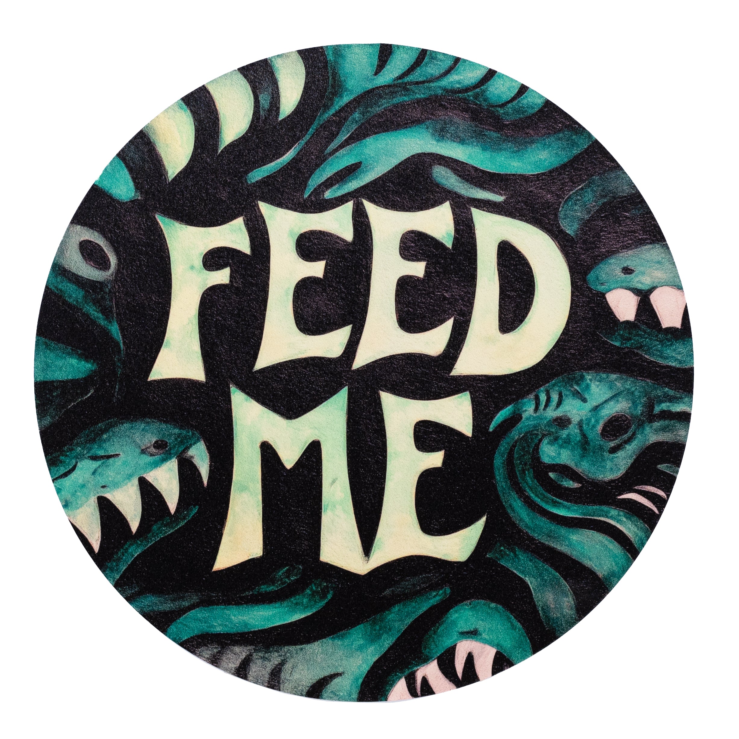 9.4" Round Waterproof Sign: Feed Me Venus Flytrap