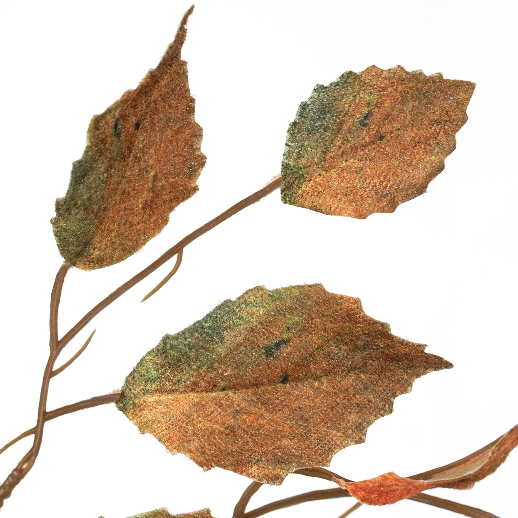 21" Birch Leaves Spray: Orange