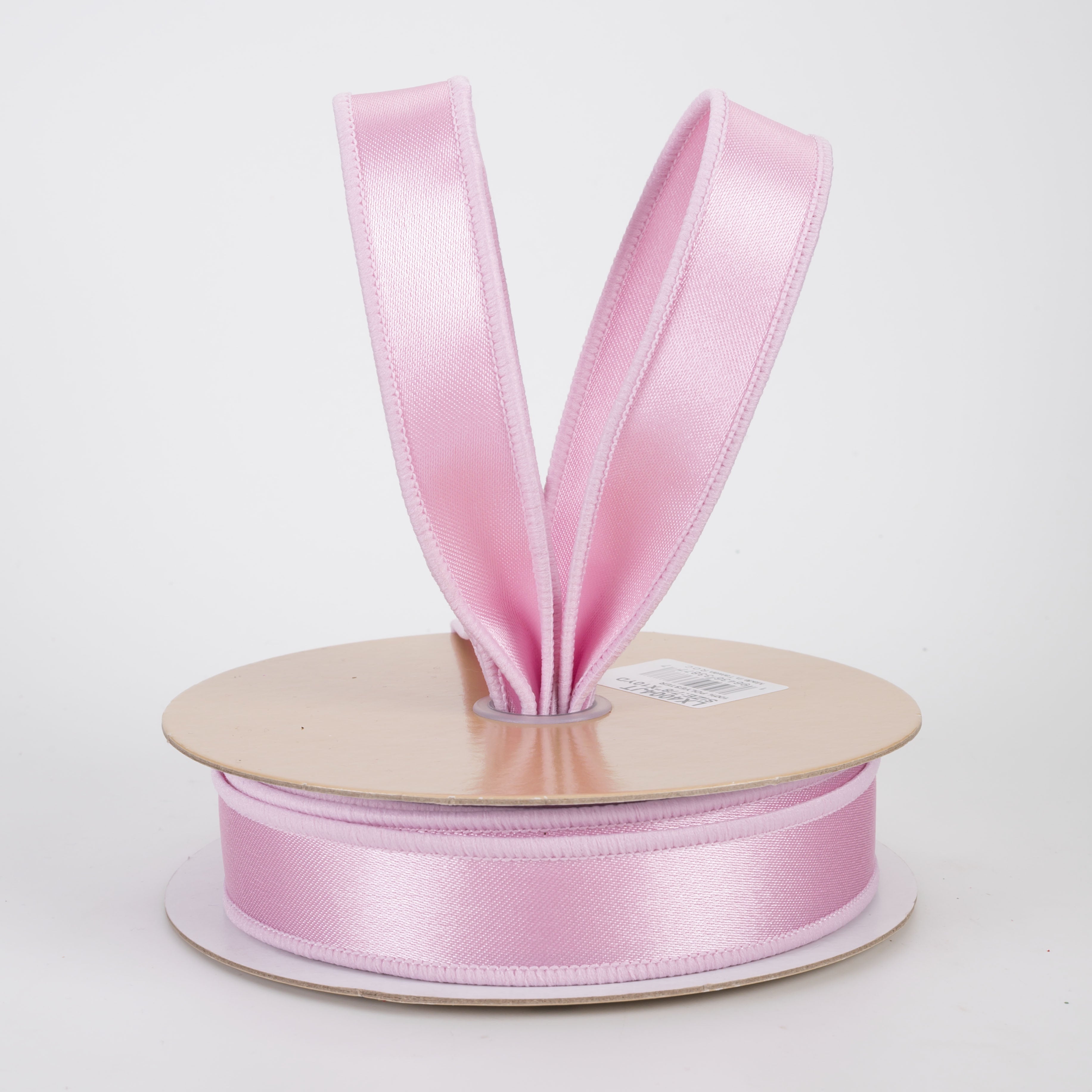 7/8" Double Sided Fused Satin Ribbon: Bright Pink (10 Yards)