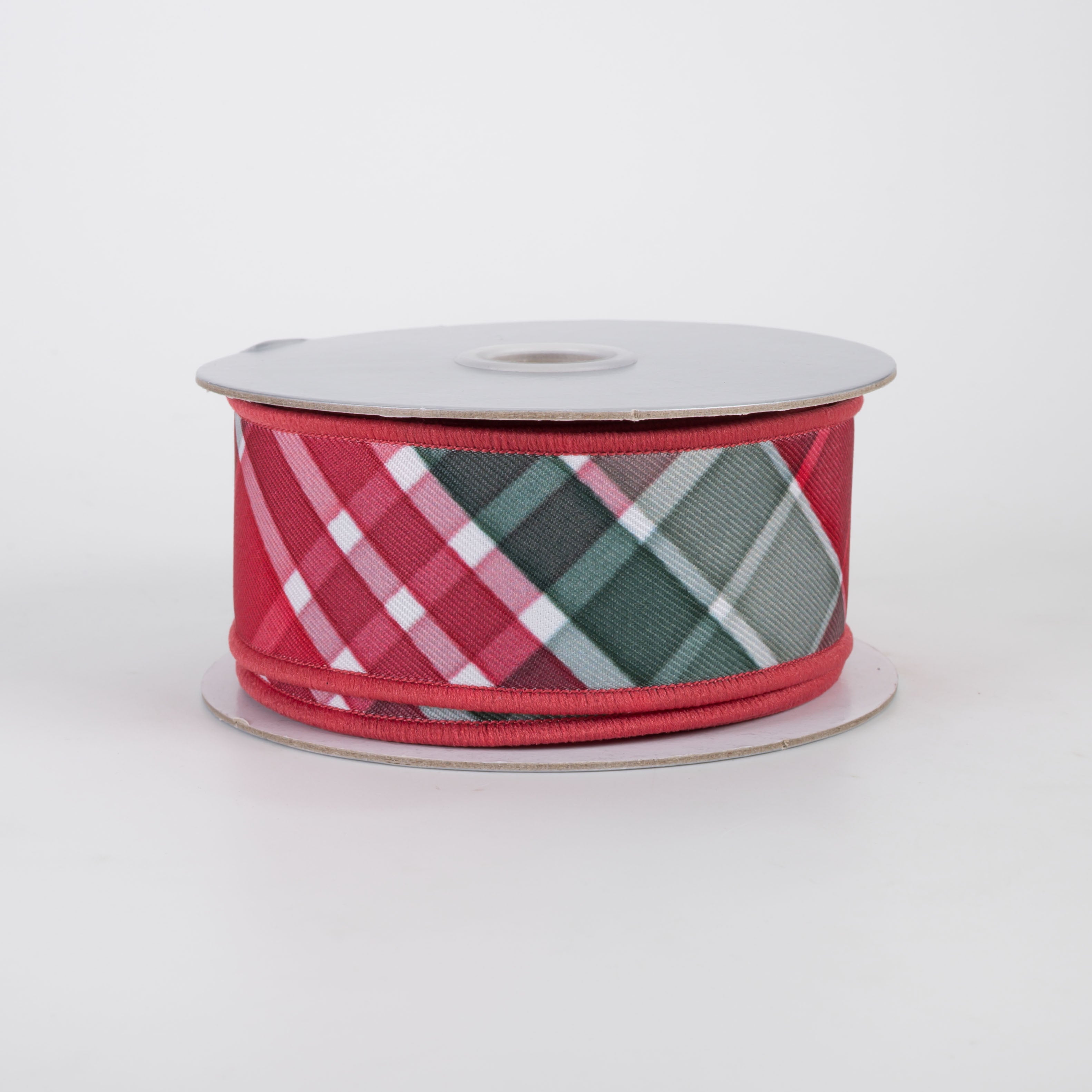 1.5" Brilliance Bold Plaid Ribbon: Sage Christmas (10 Yards)