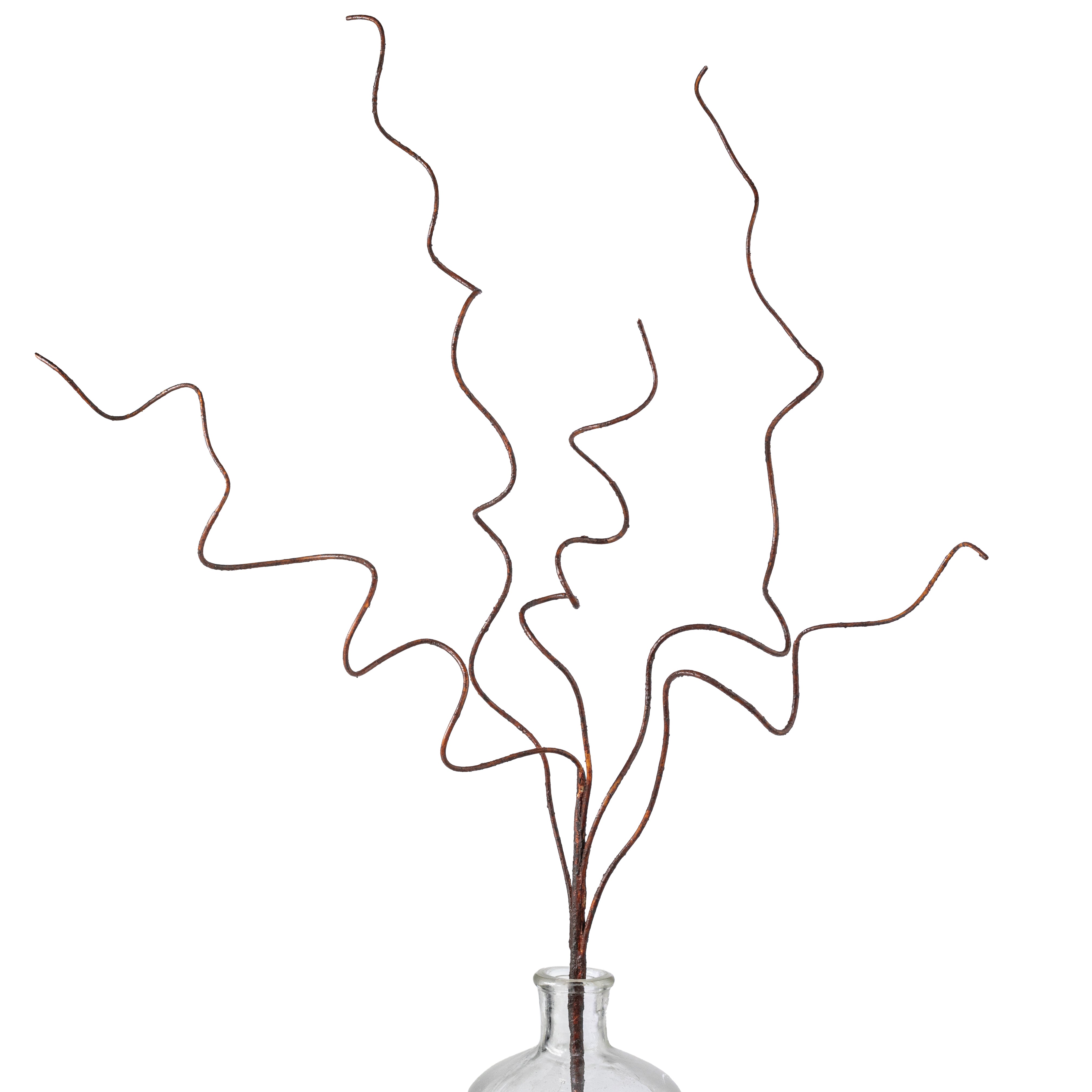 37" Curly Willow Branches: Coffee Brown