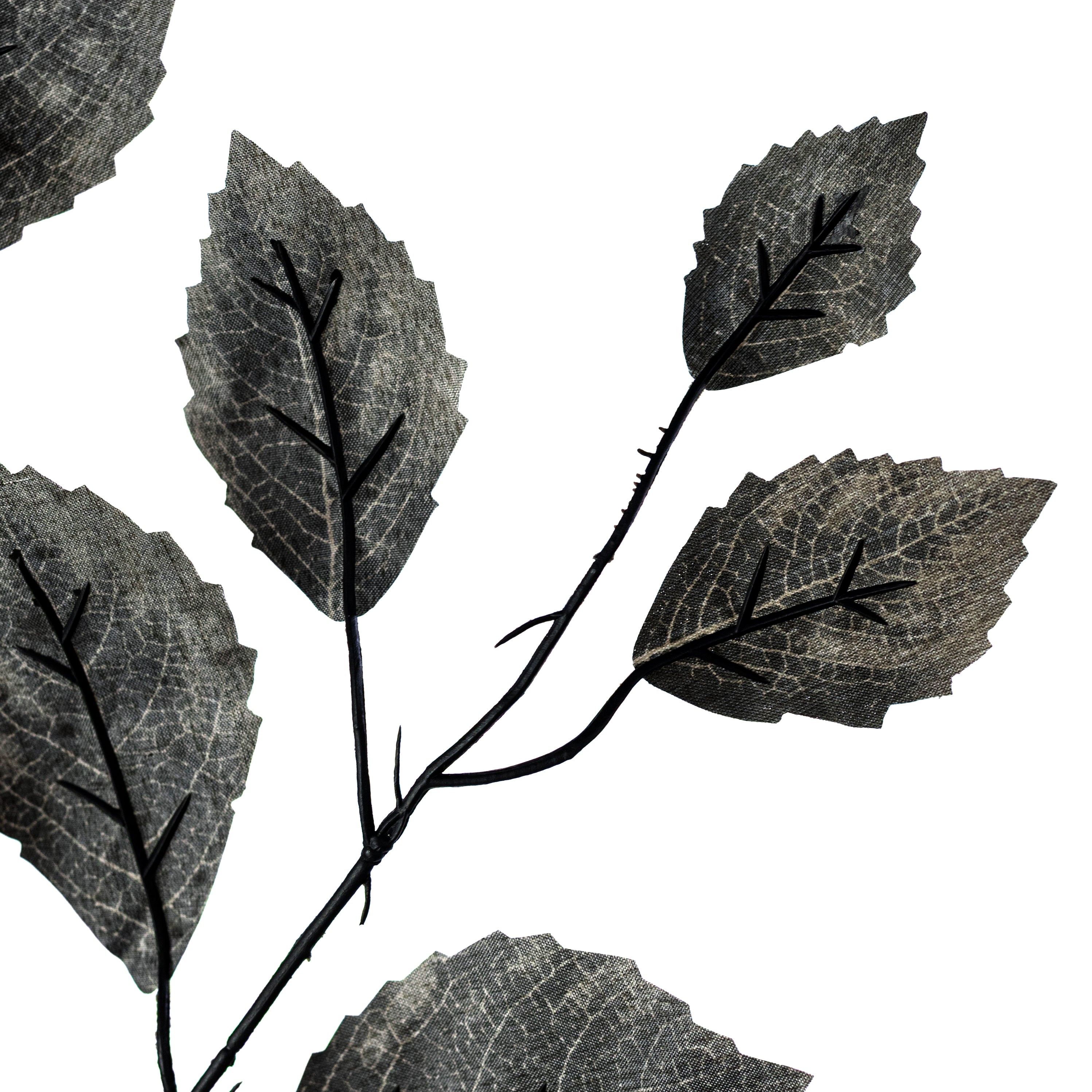 28" Rose Leaf Sprays: Black (12)