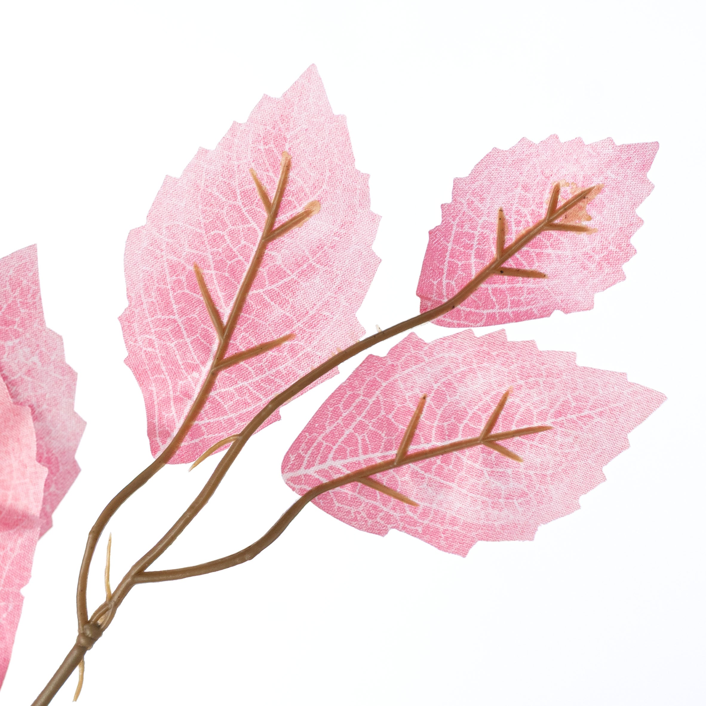 28" Rose Leaf Sprays: Hot Pink (12)