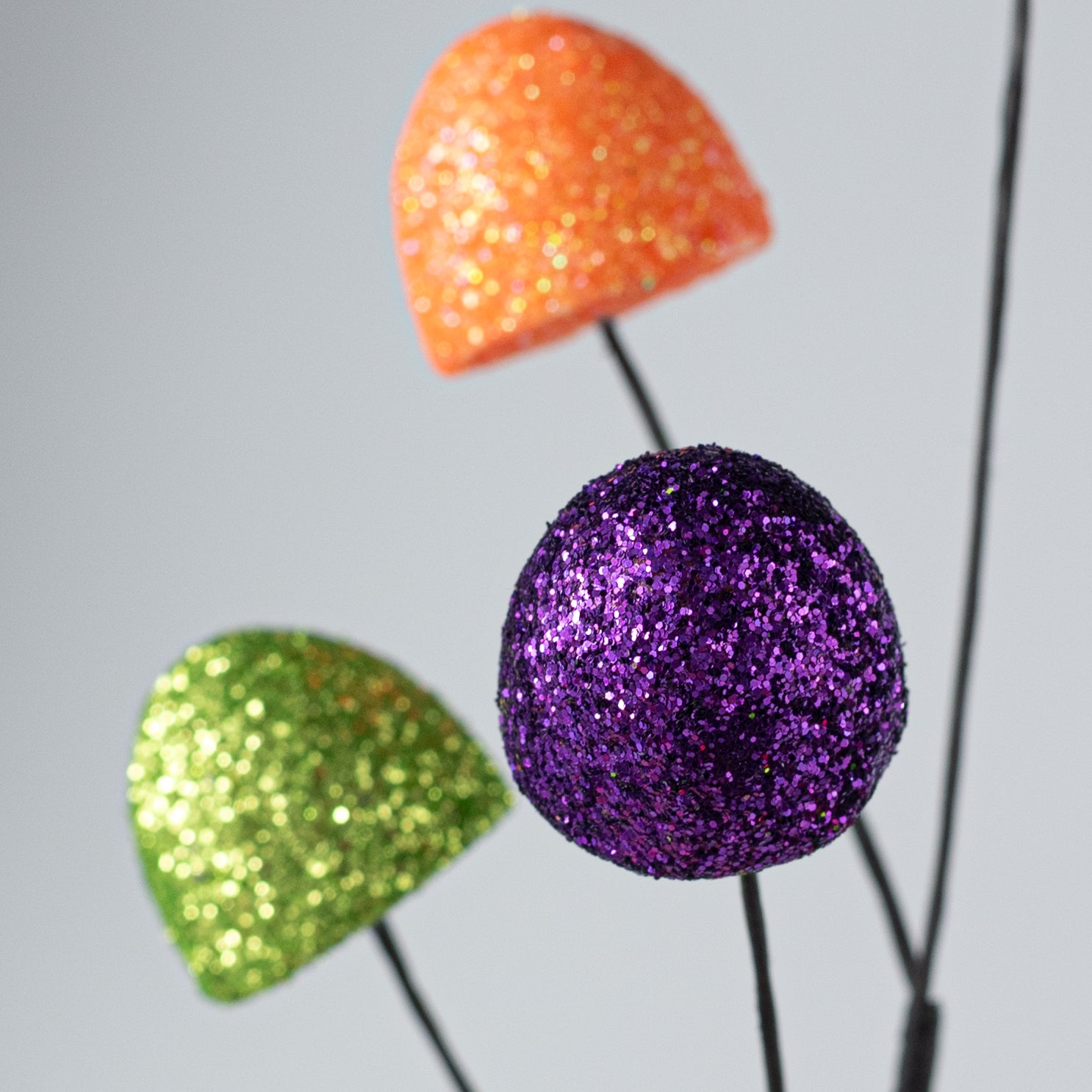 11" Glittered Foam Gumdrops Pick: Pink Halloween Mix