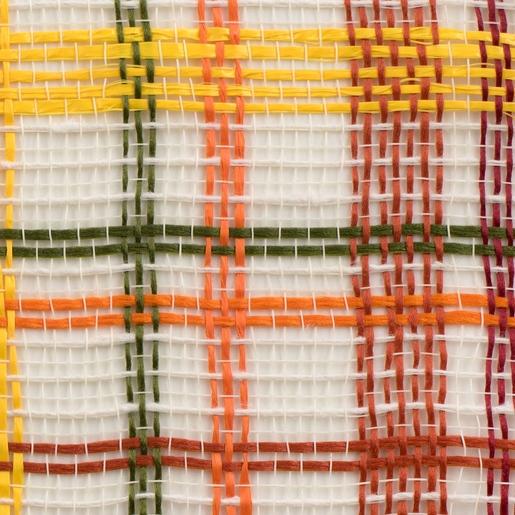 10" Fabric Plaid Mesh: Rust & Moss Fall