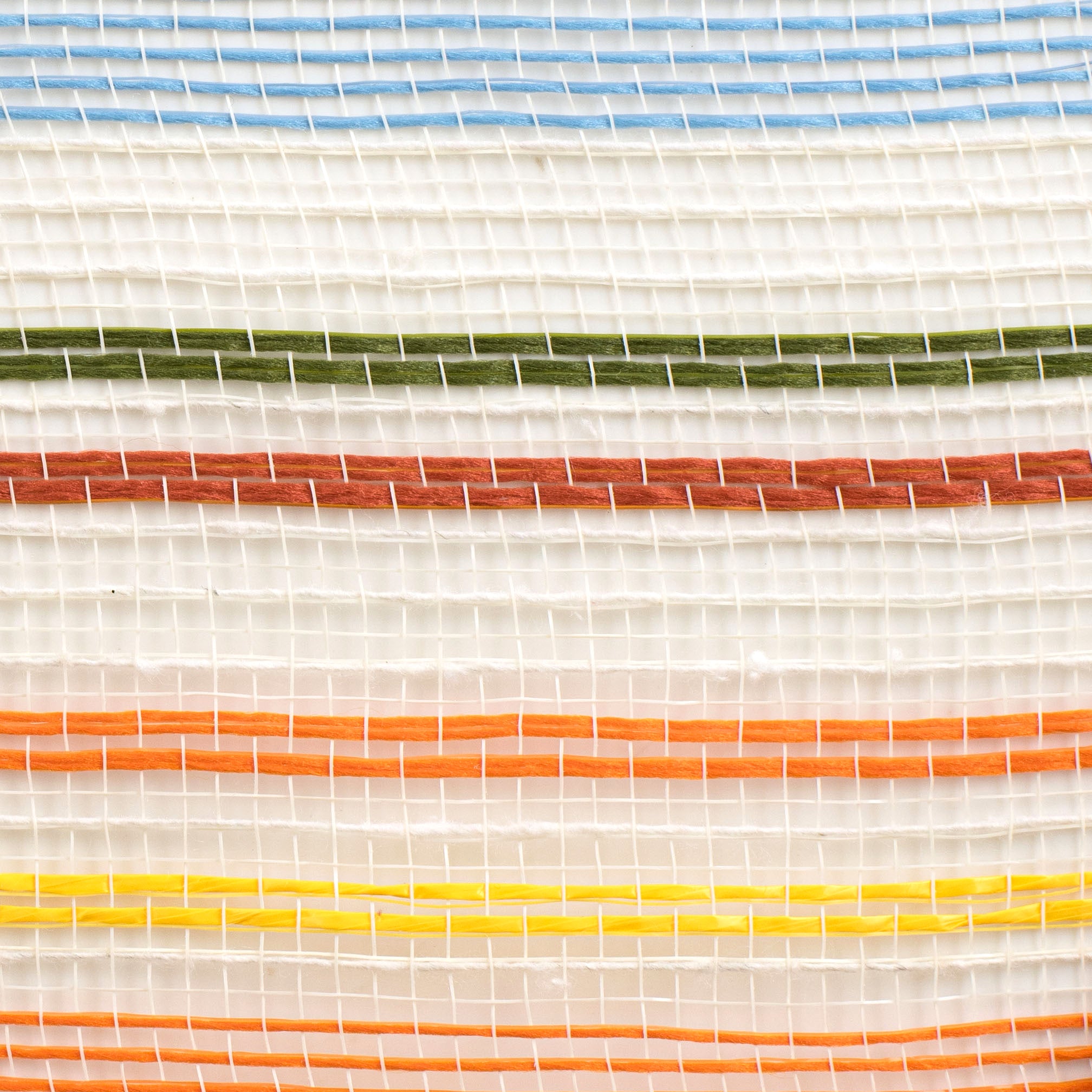 10" Striation Stripes Fabric Mesh: Blue & Orange Fall