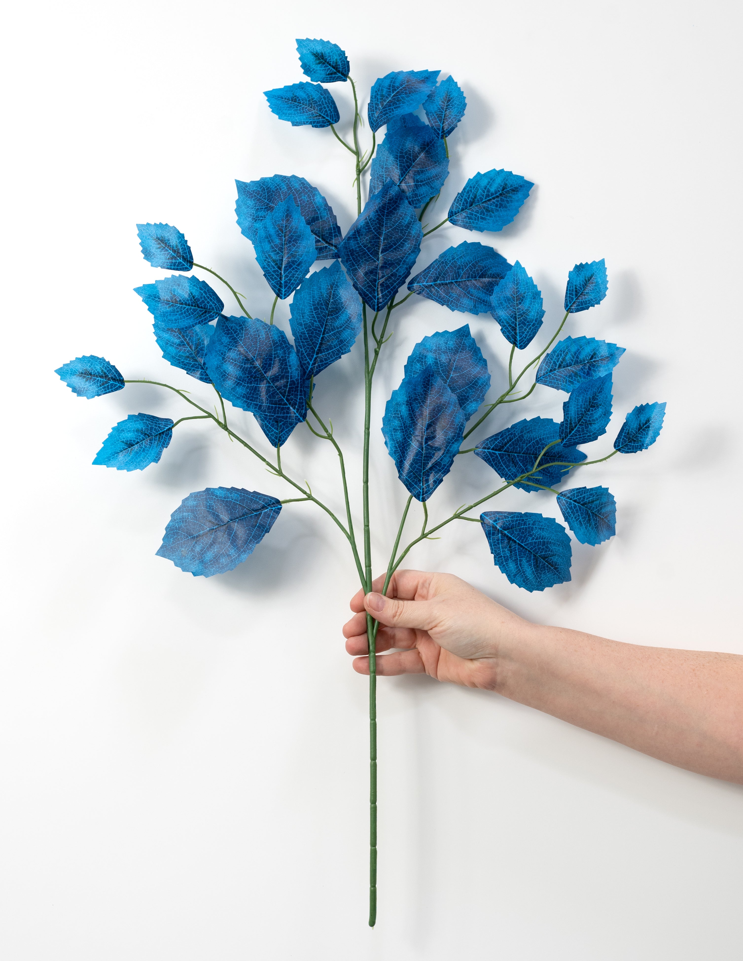 28" Rose Leaf Sprays: Blue (12)