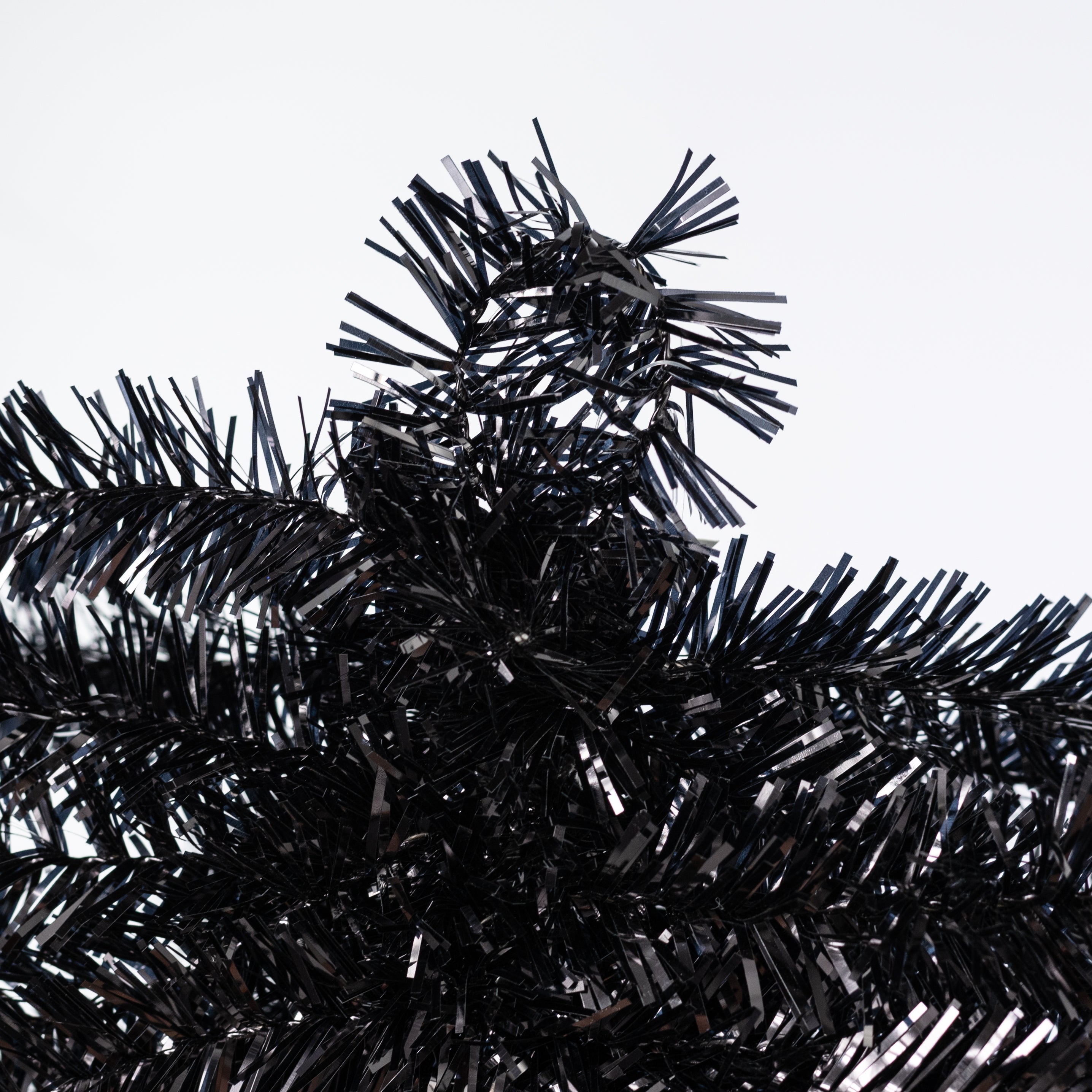24" PVC Pine Teardrop Swag: Metallic Black
