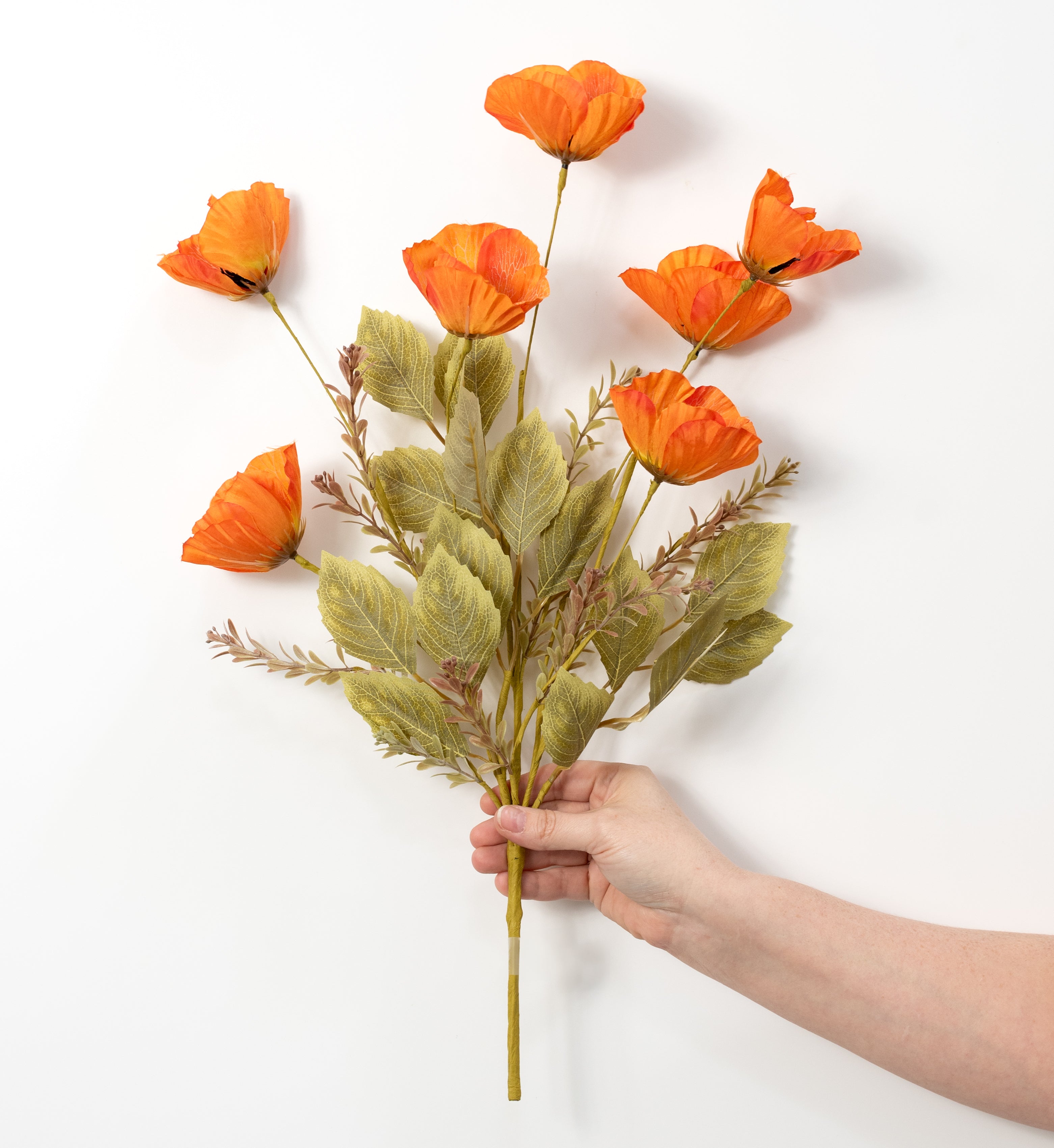 20" Mixed Fall Poppy Bush: Orange