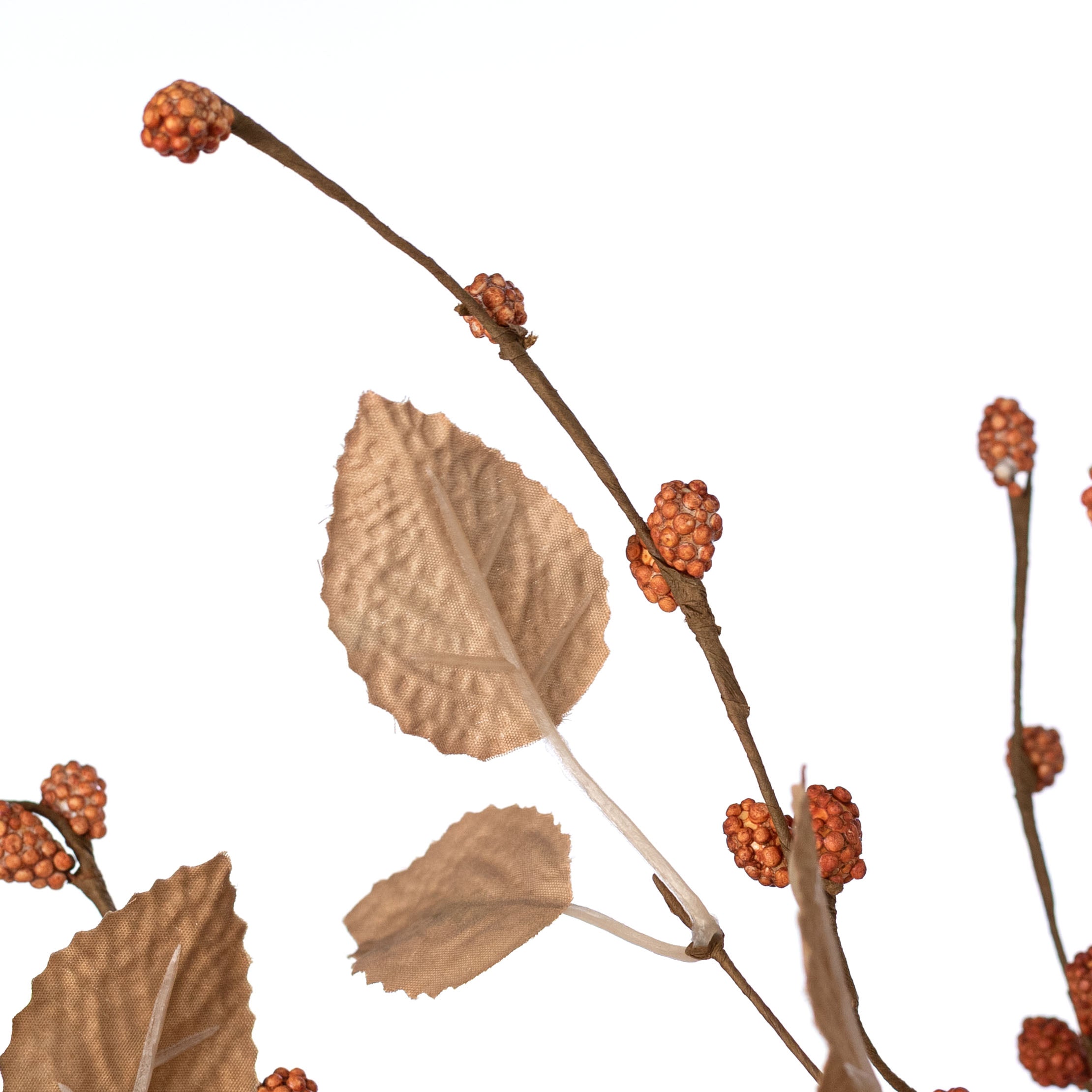 20" Fall Birch Leaves & Berries Spray