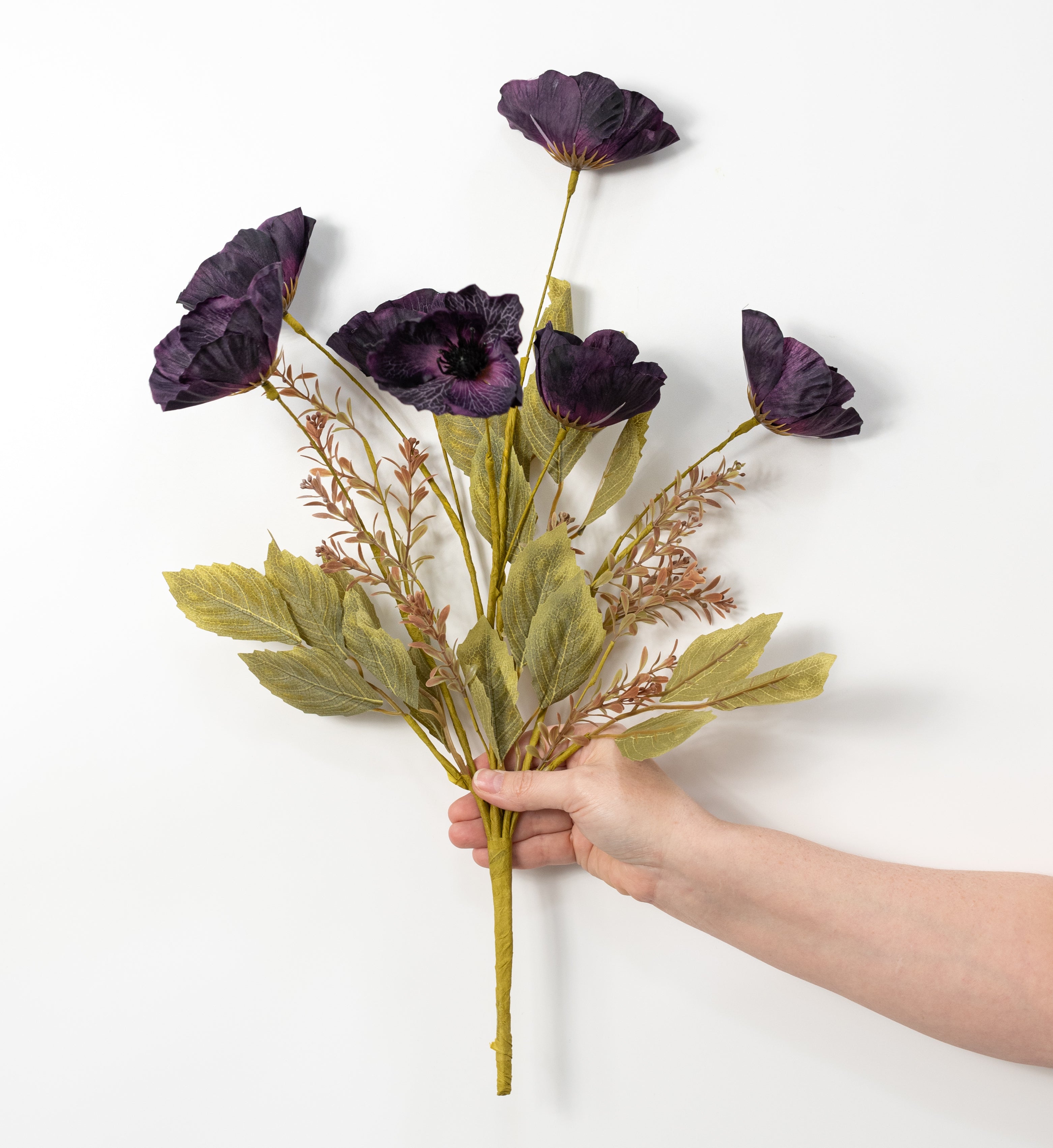 20" Mixed Fall Poppy Bush: Purple