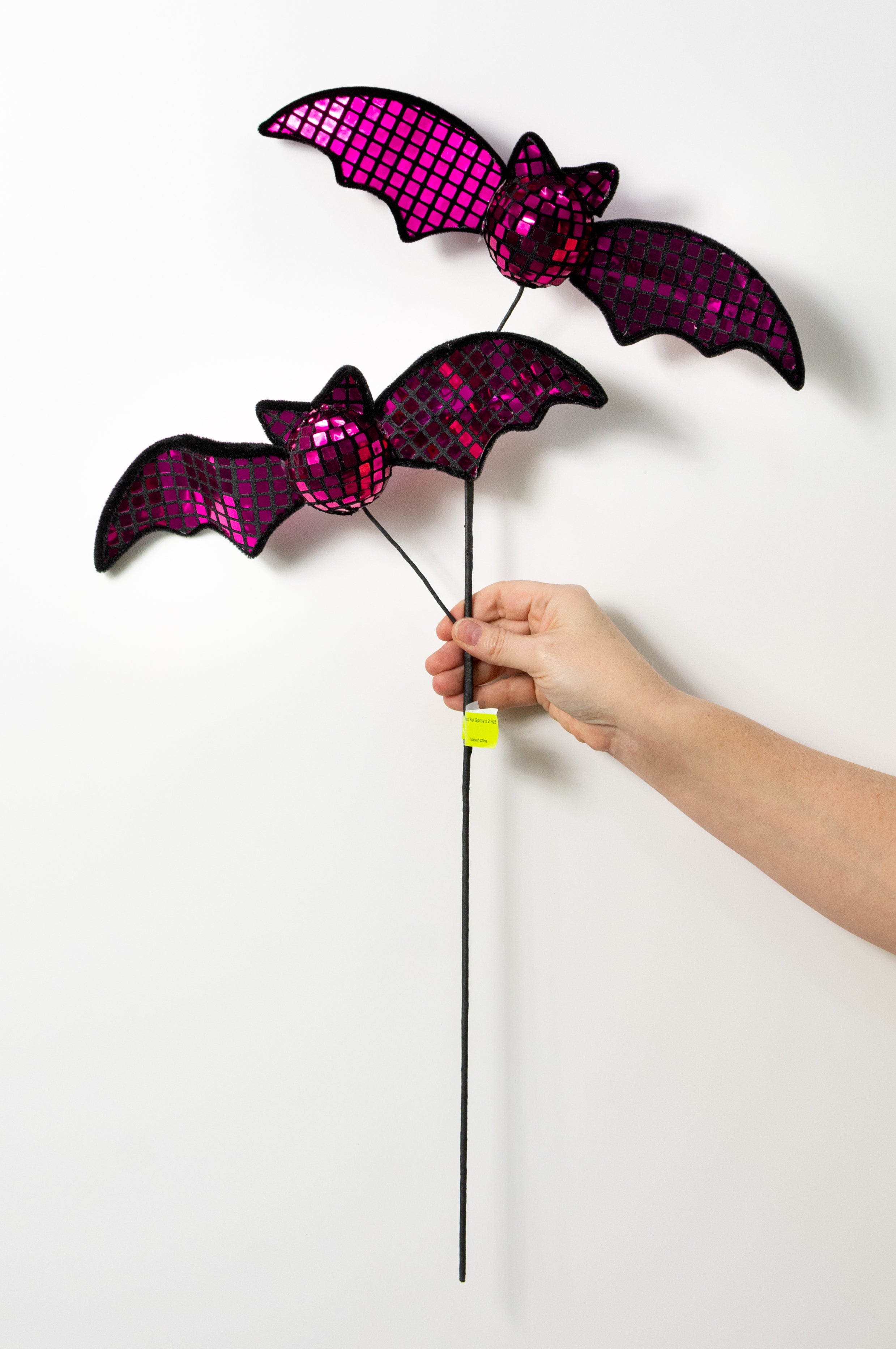 25" Mirror Disco Ball Bat Spray: Fuchsia Pink