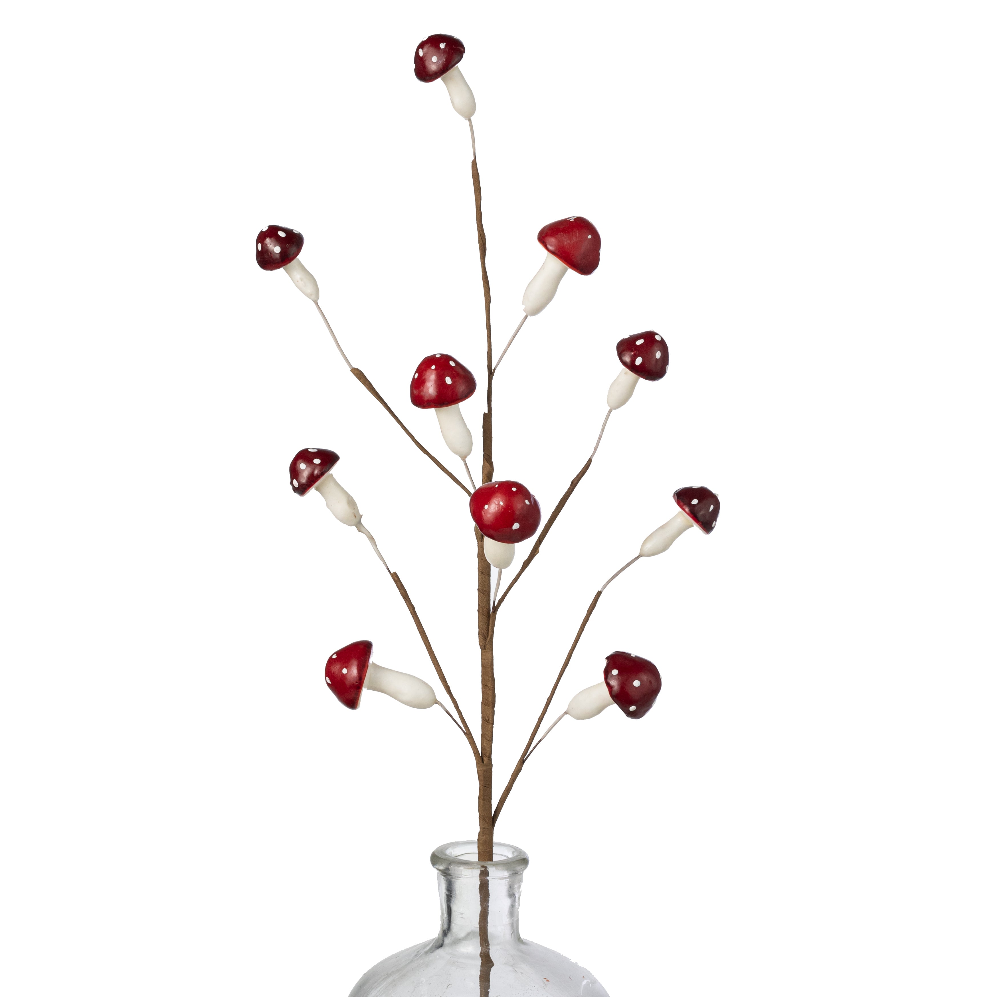 26" Mushroom Spray: Red & Burgundy