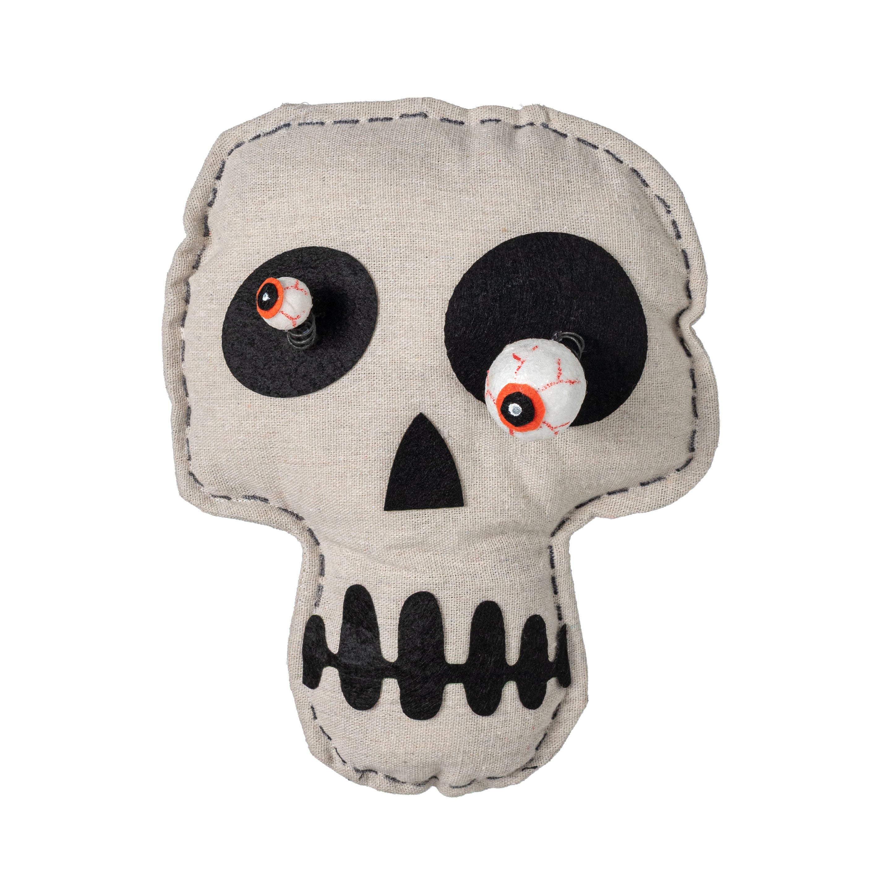 10" Canvas Googly Eye Skull Ornament