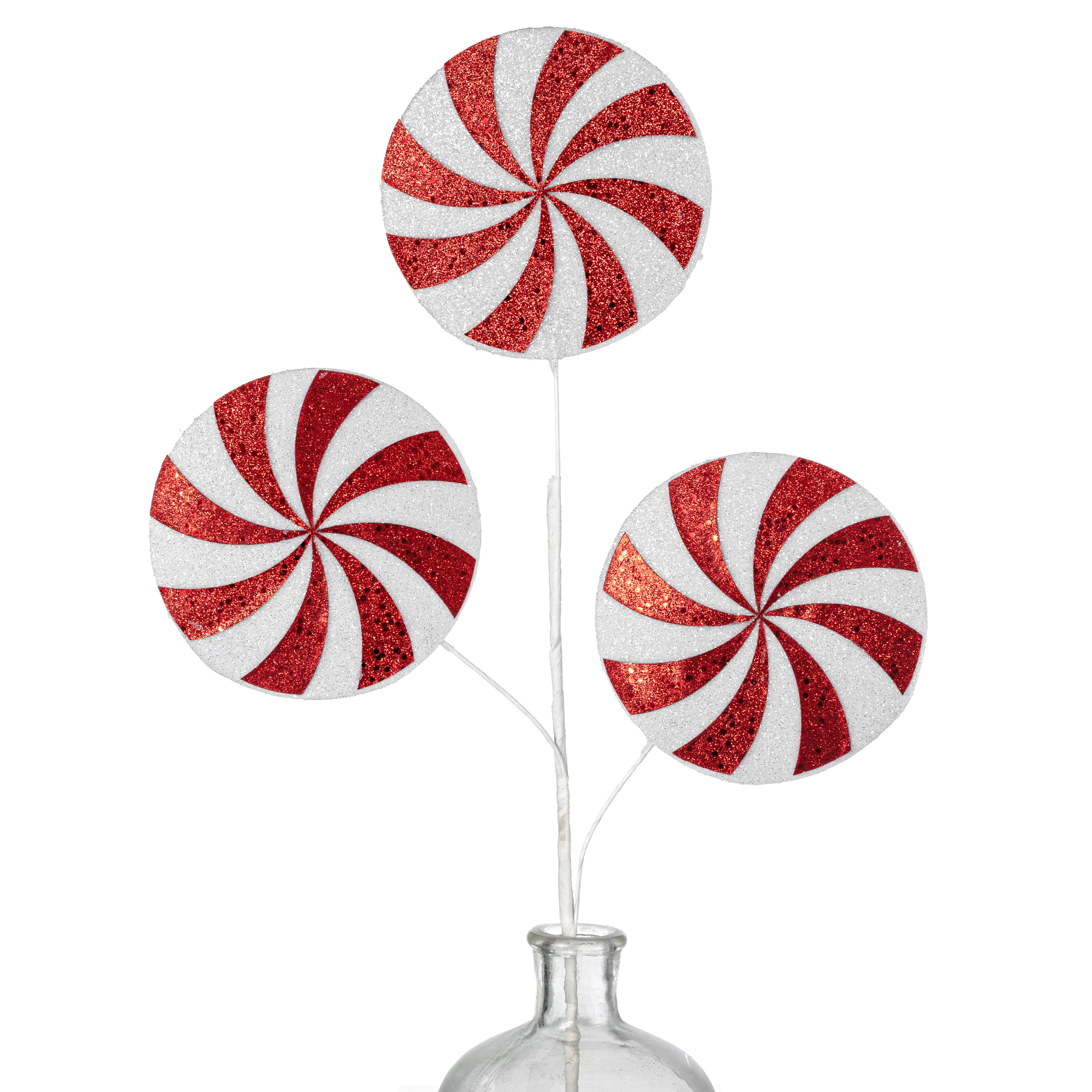 26" Peppermint Swirl Candy Spray