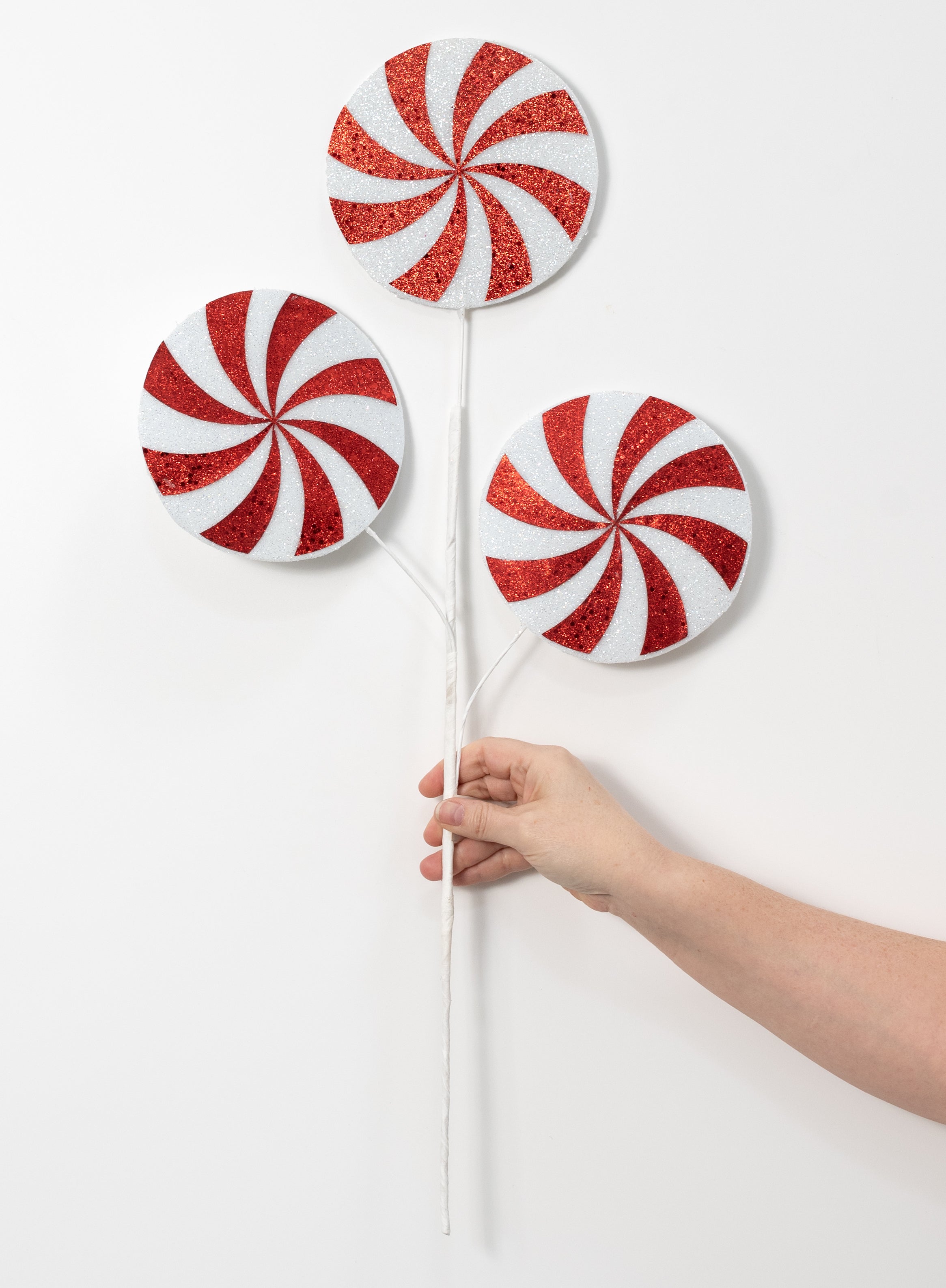 26" Peppermint Swirl Candy Spray