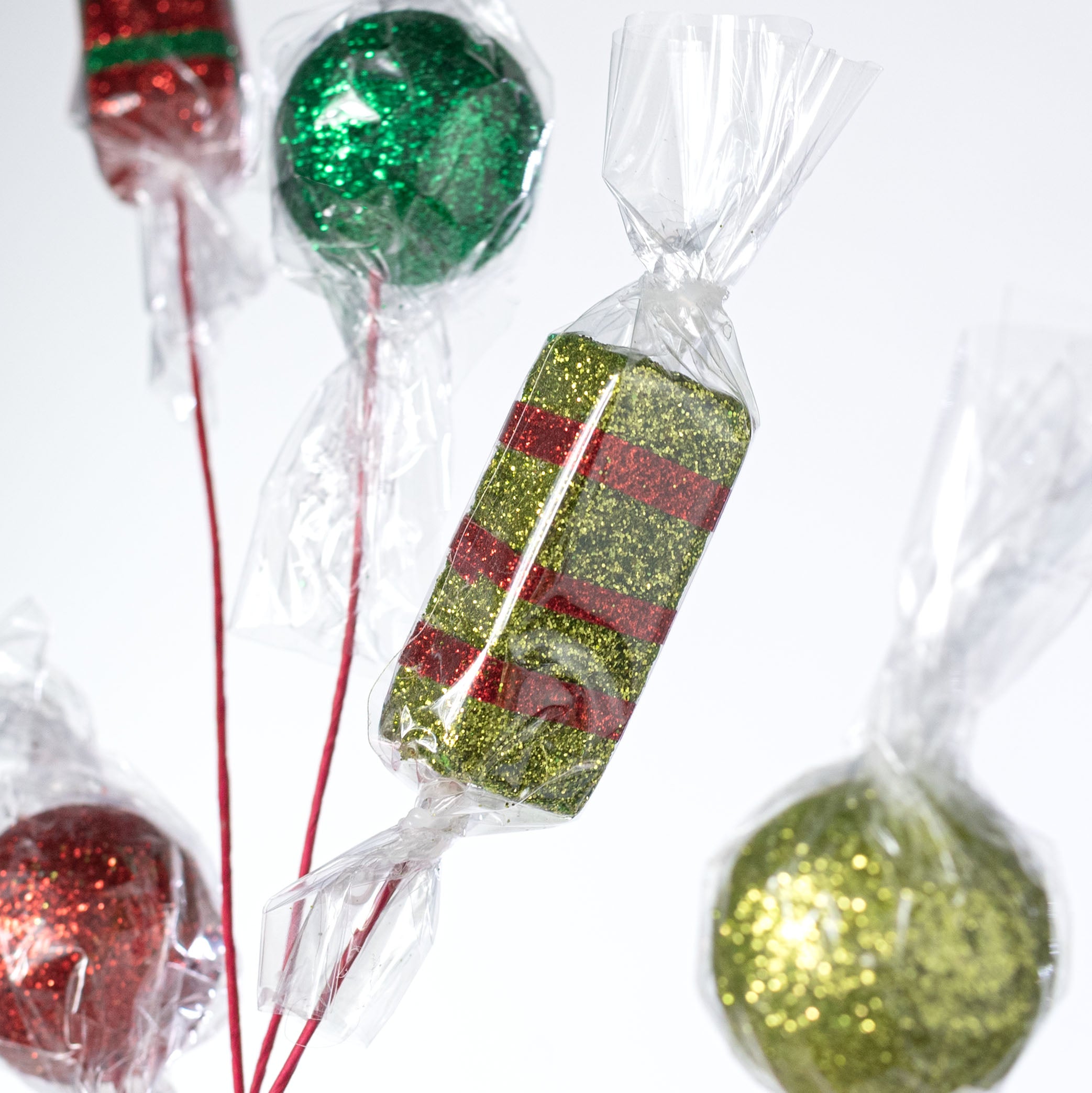 29" Wrapped Candy Spray: Traditional Christmas