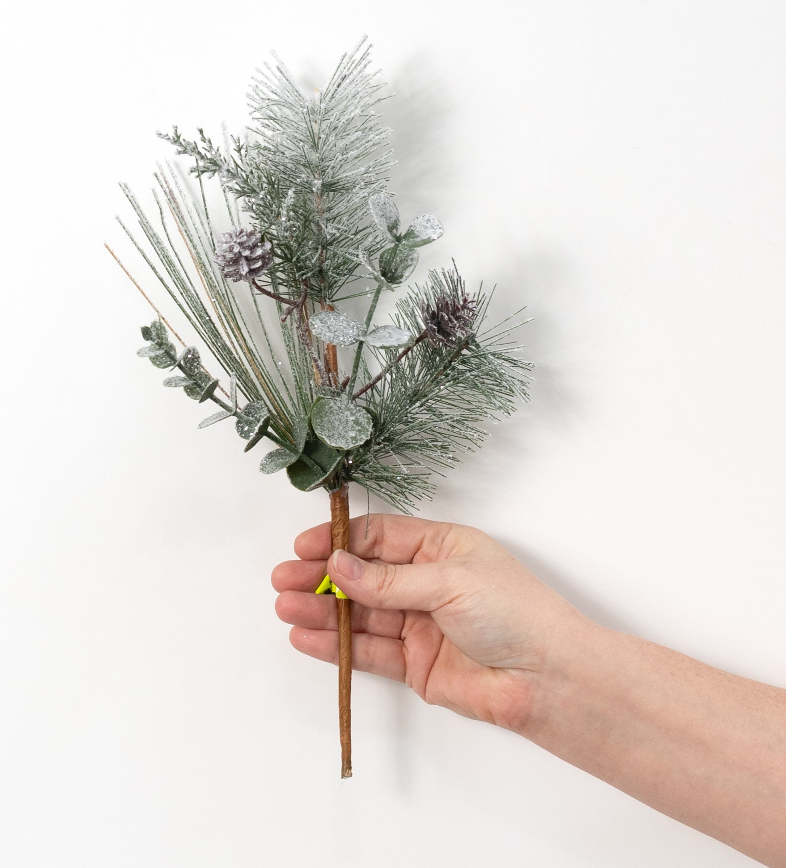 14" Mixed Flocked Pine Pick