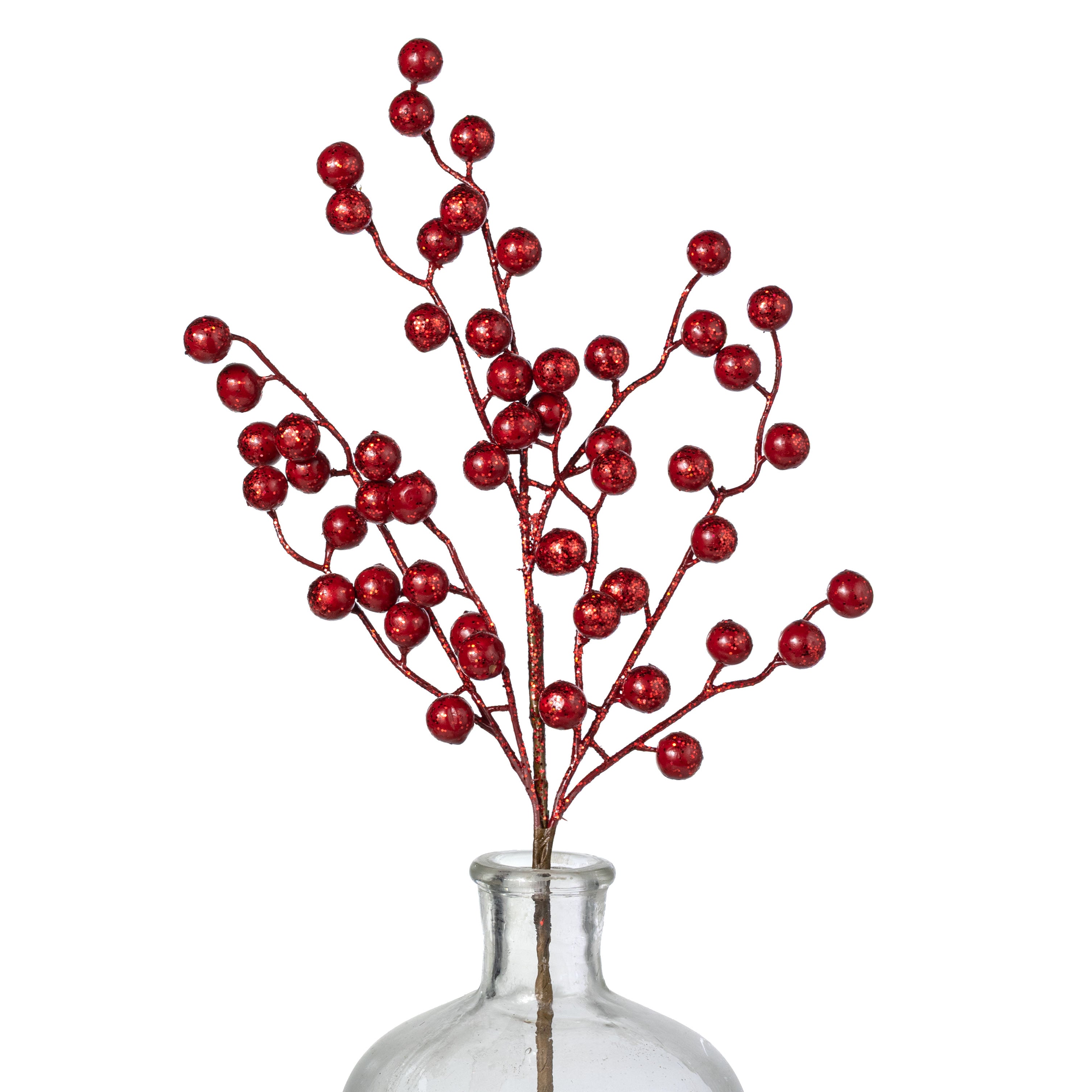 16" Glitter Berry Pick: Red