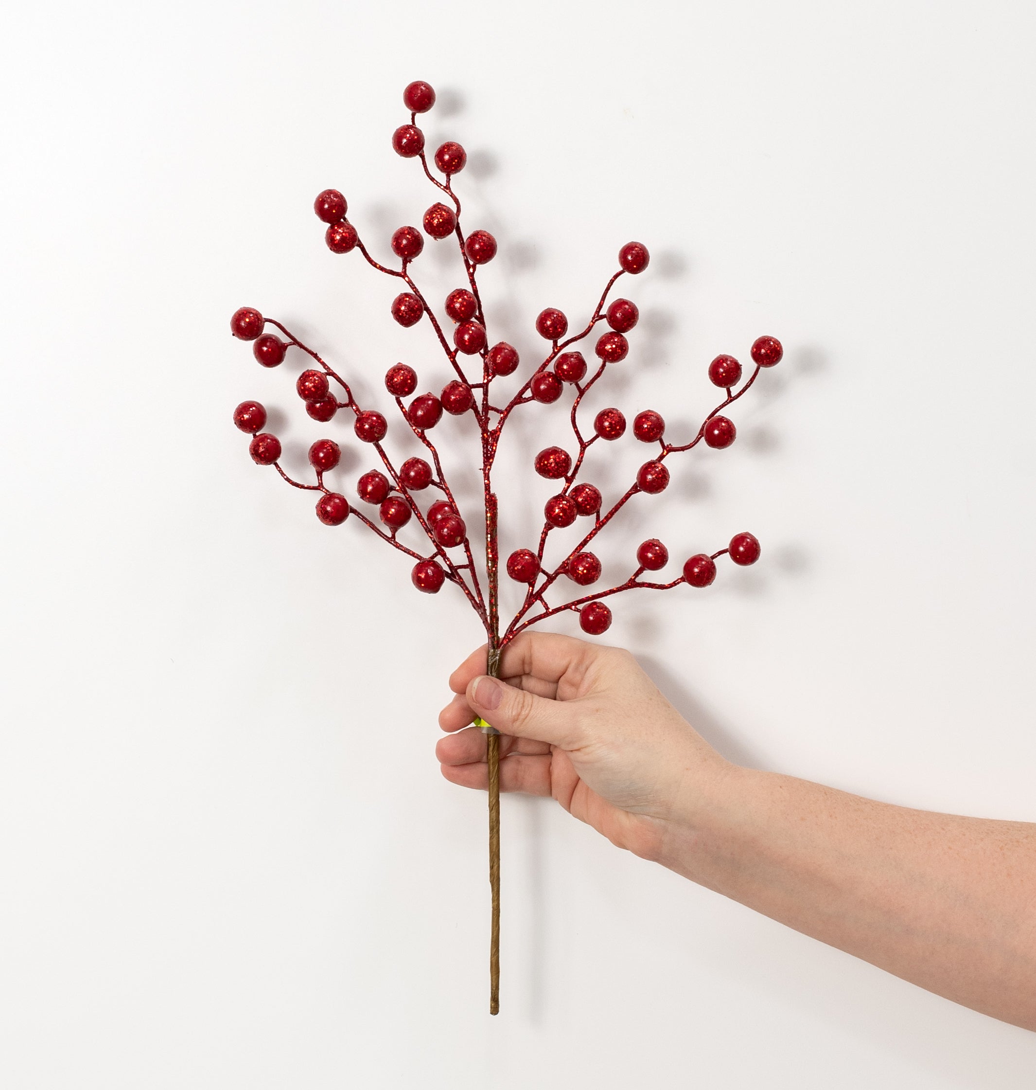 16" Glitter Berry Pick: Red