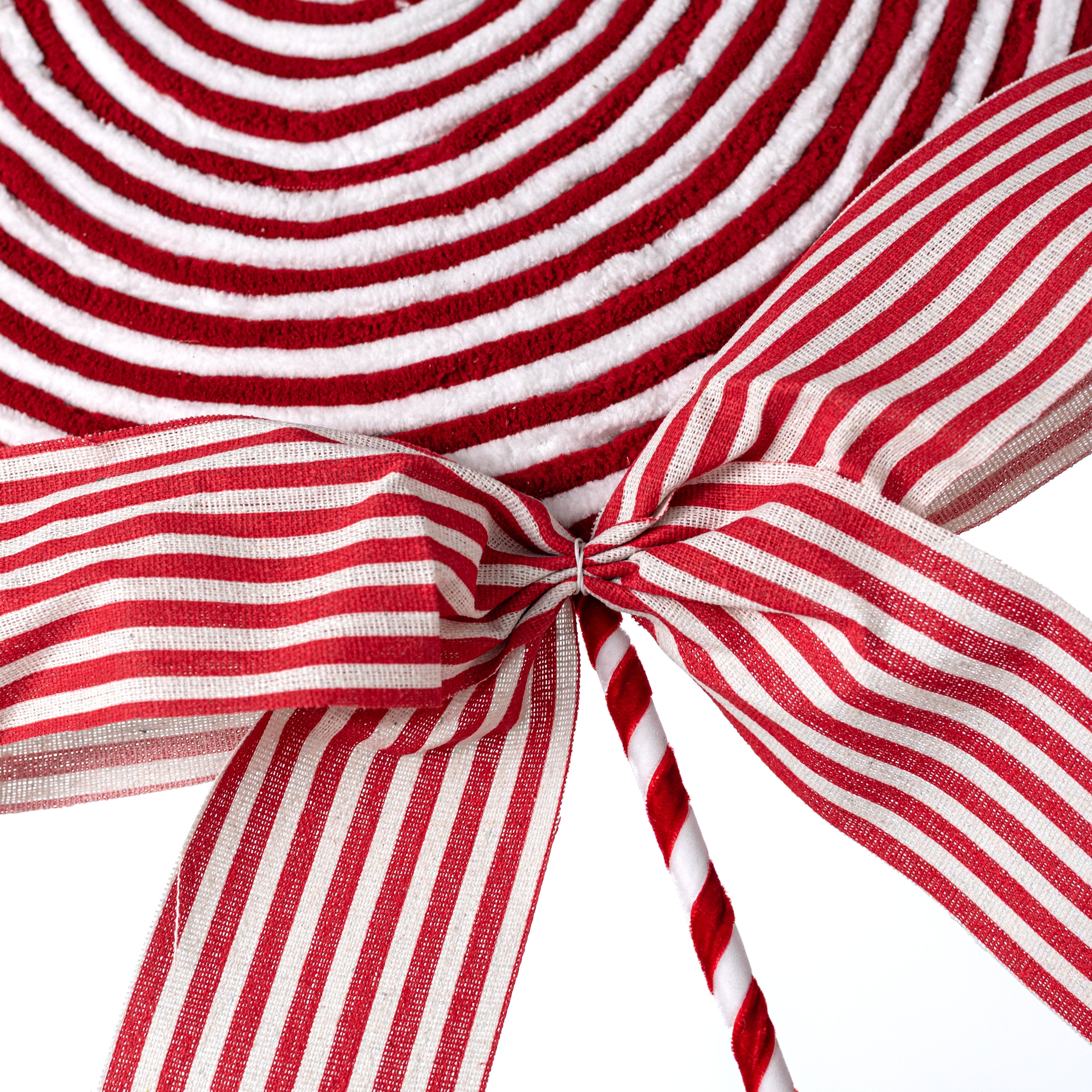 13" x 33" Jumbo Chenille Peppermint Swirl Lollipop Spray