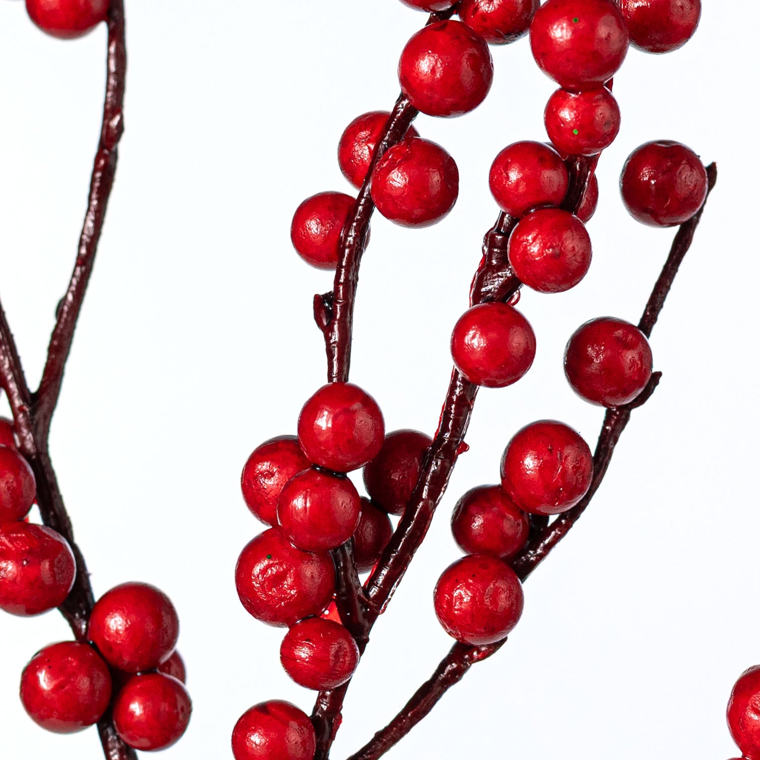24" Waterproof Berry Clusters Twig Spray: Red