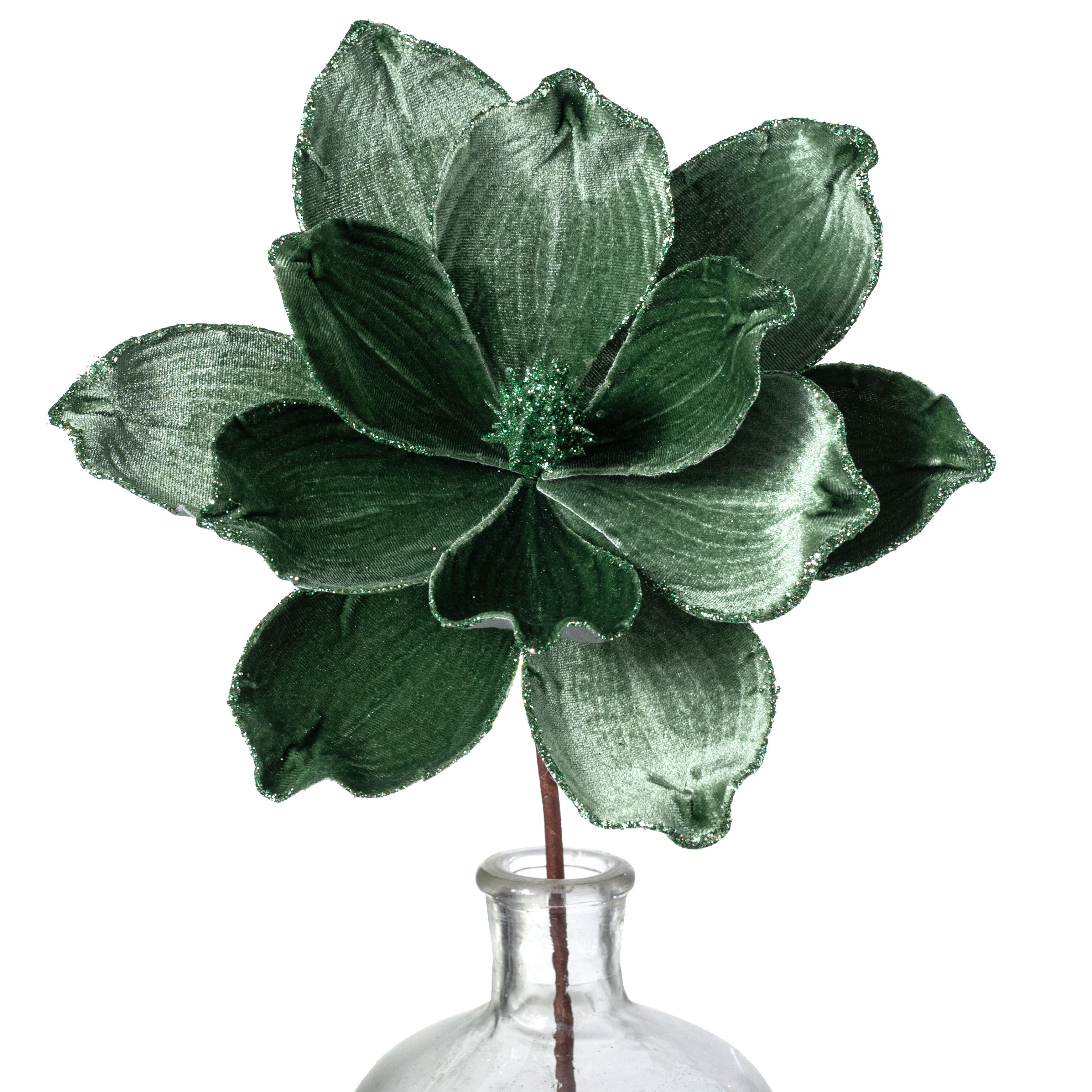 24" Velvet Magnolia Stem: Sage Green
