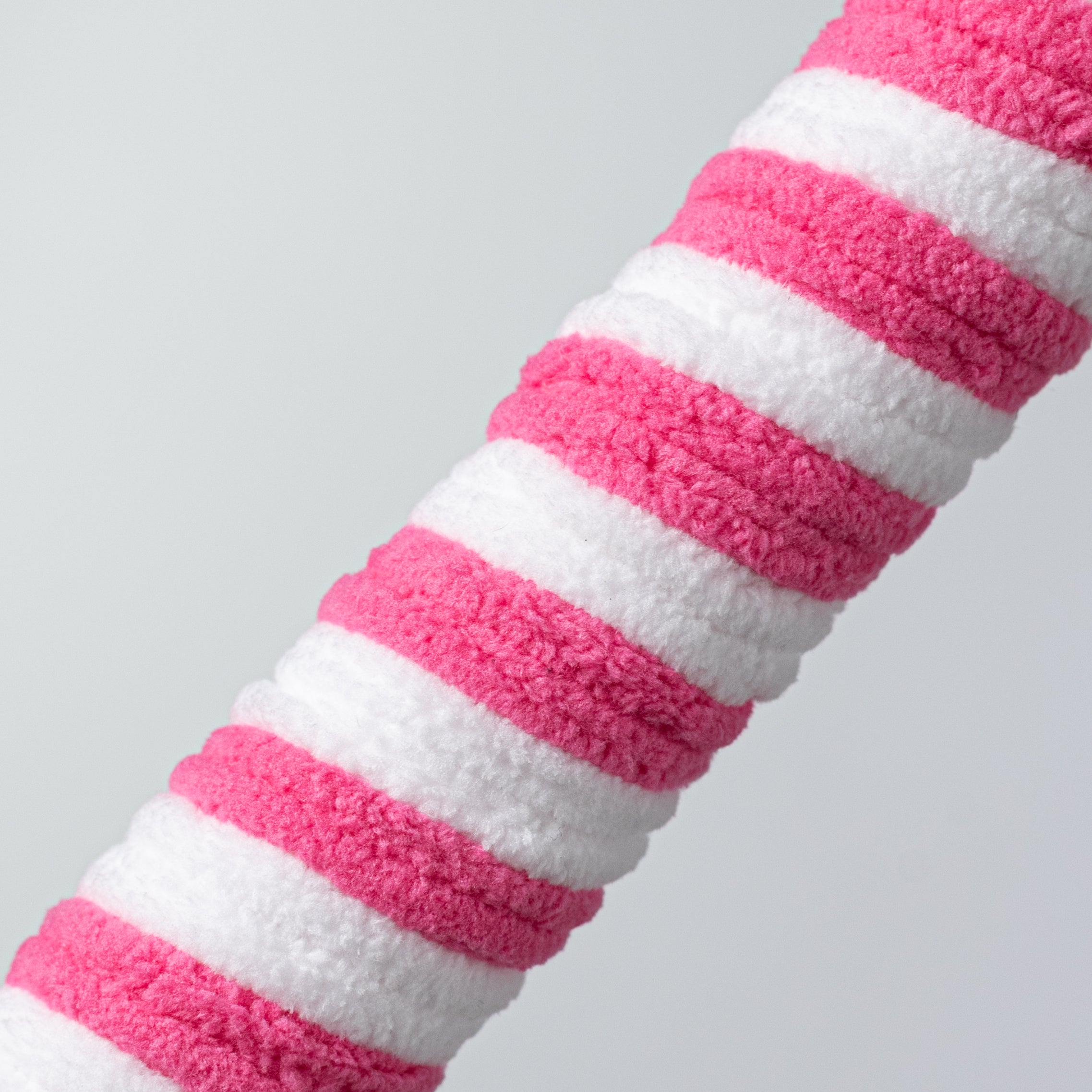 38" Velvet Peppermint Candy Cane Stick: Pink & White