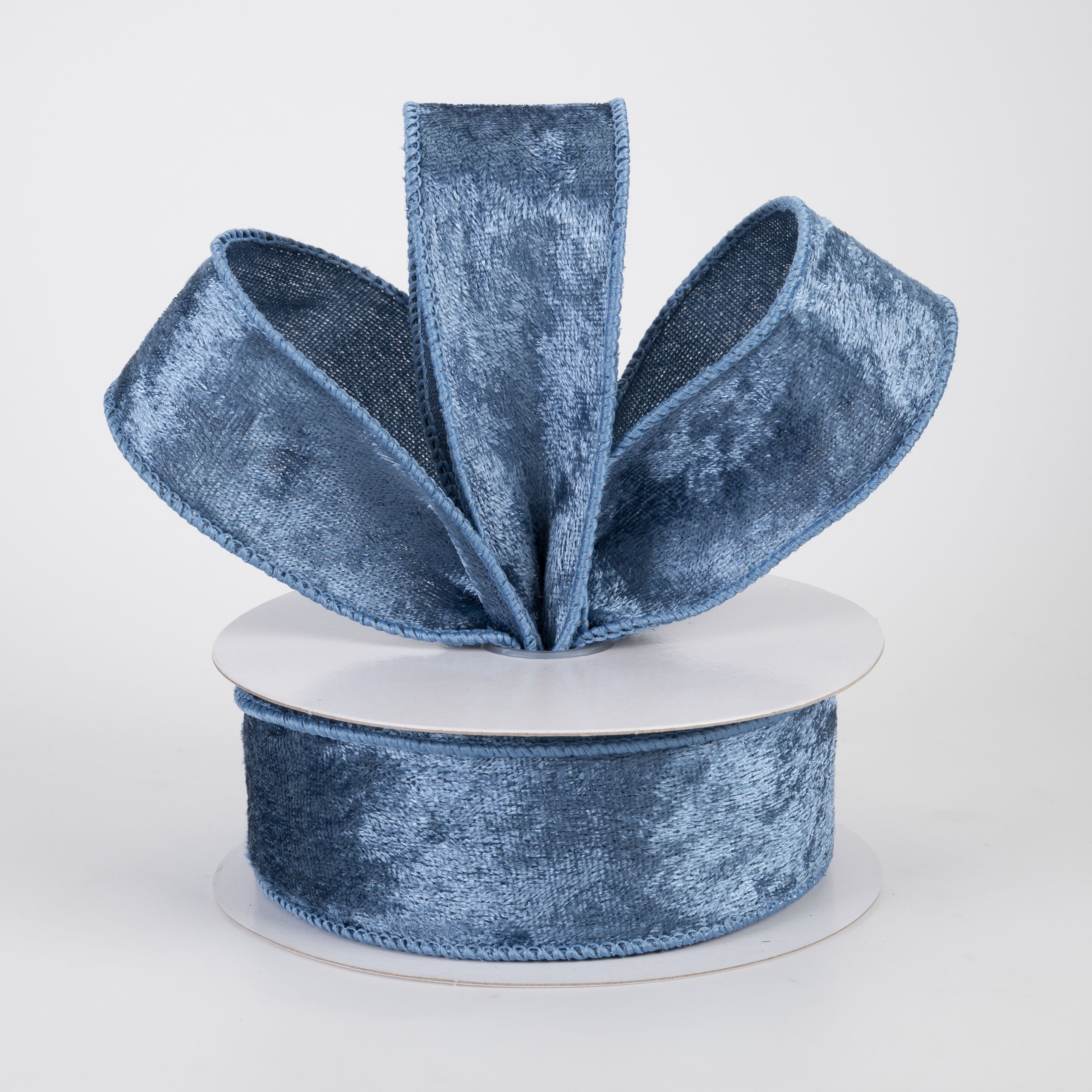 1.5" Lush Velvet Ribbon: Dusty Blue (10 Yards)