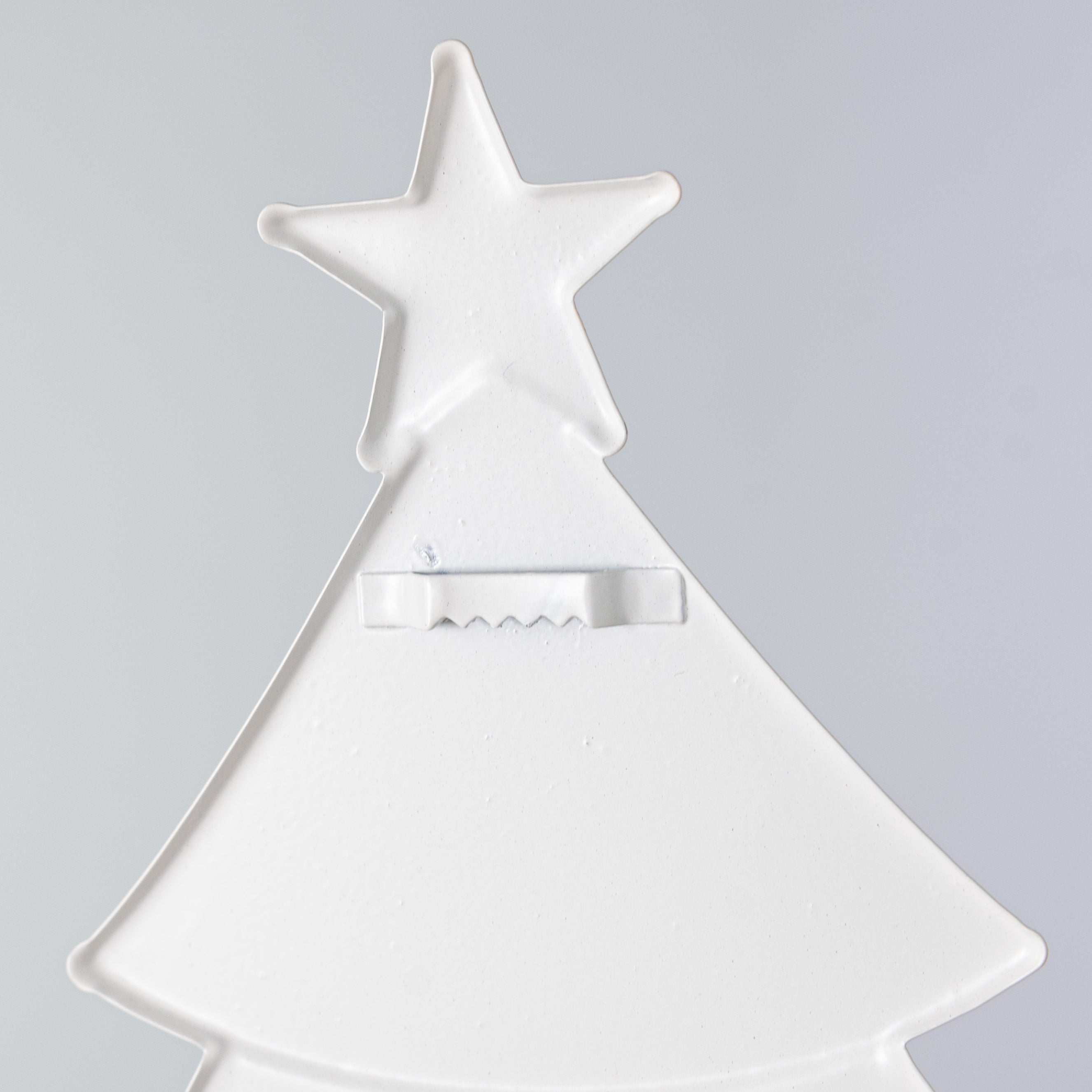12" Metal Embossed Sign: Gingerbread Cookie Christmas Tree