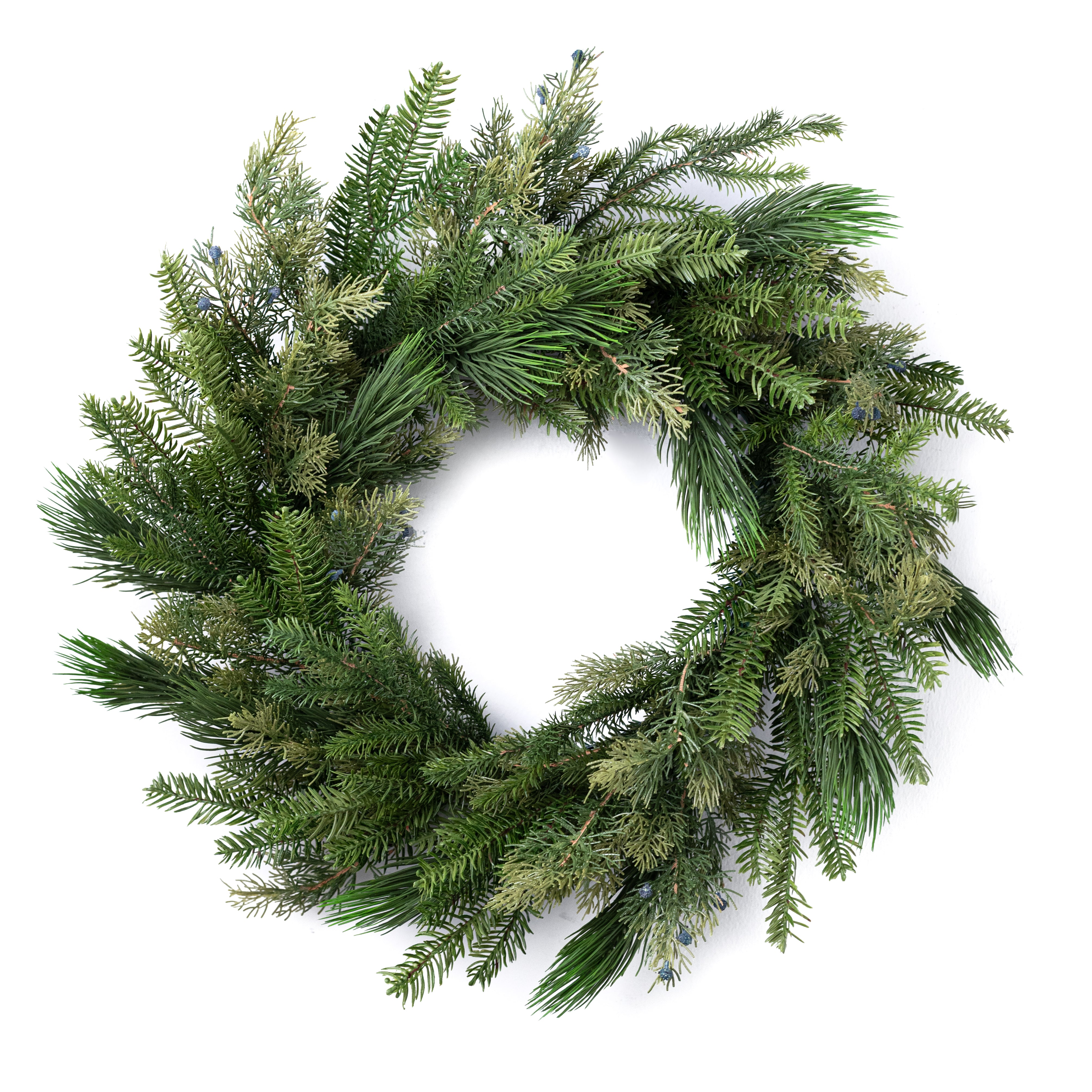 24" Belgium Pine Wreath: Evergreen (54 Tips)