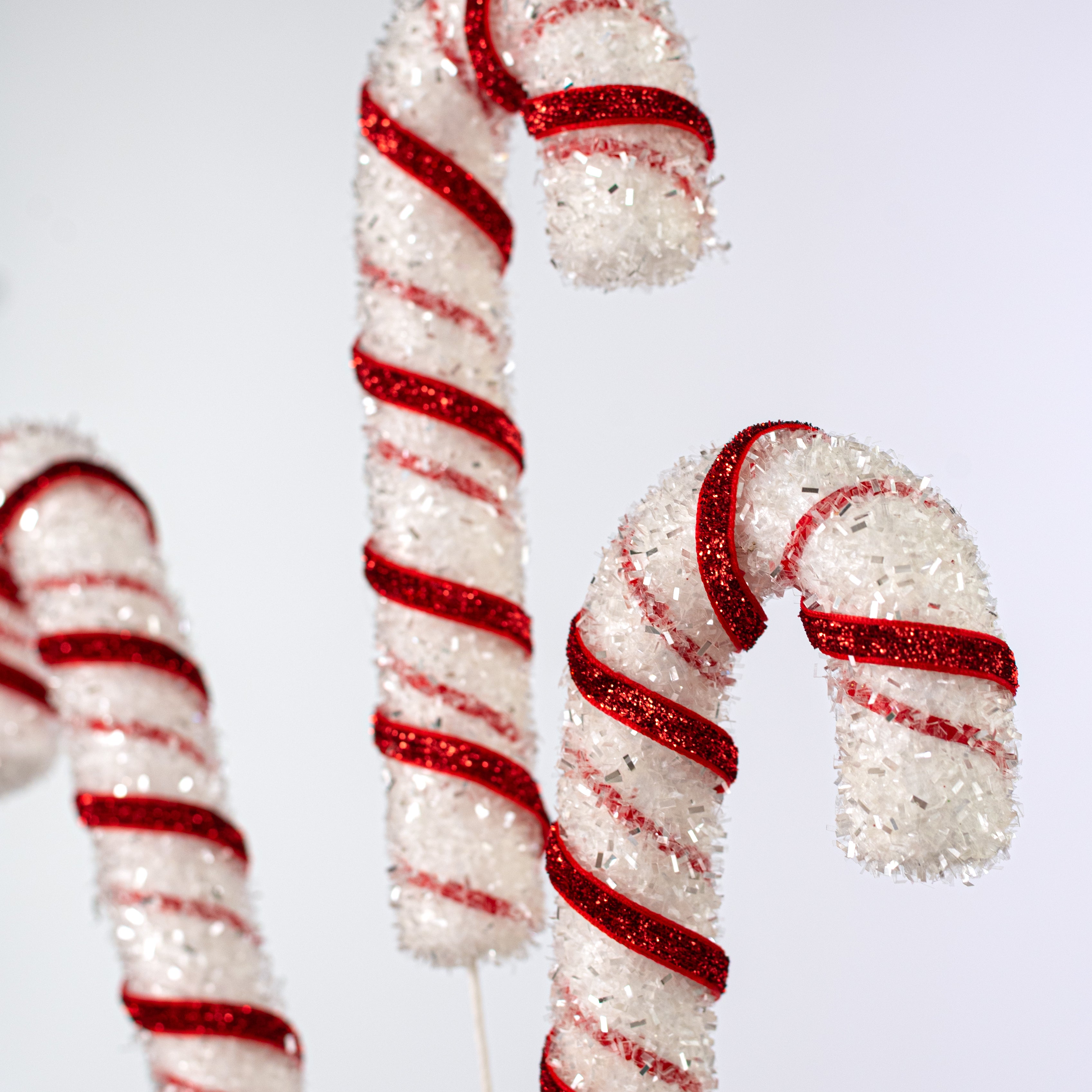 27" Tinsel & Trim Peppermint Spray