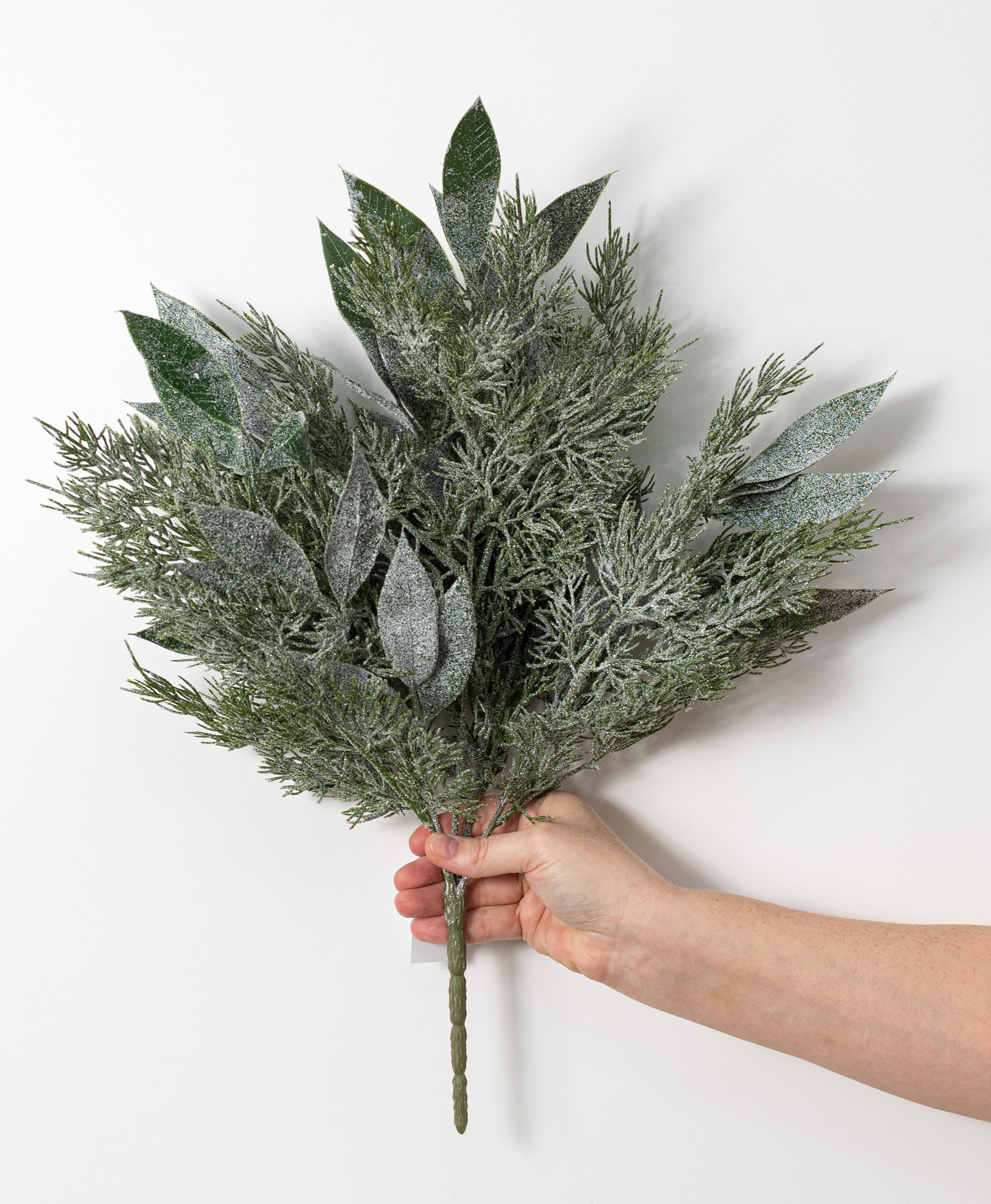 21" Mixed Cypress & Olive Leaves Bush