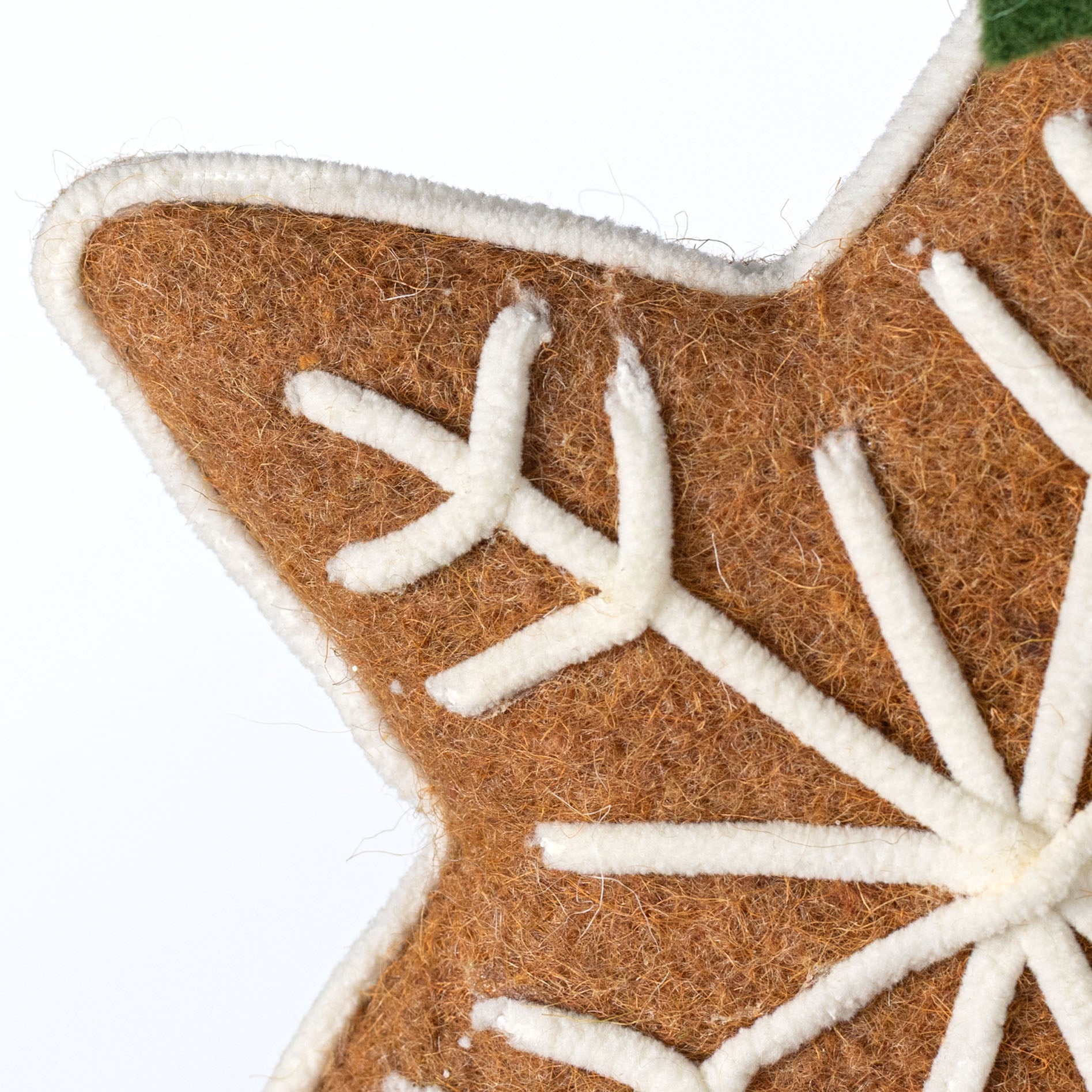 7.5" Felt Gingerbread Cookie Ornament: Star