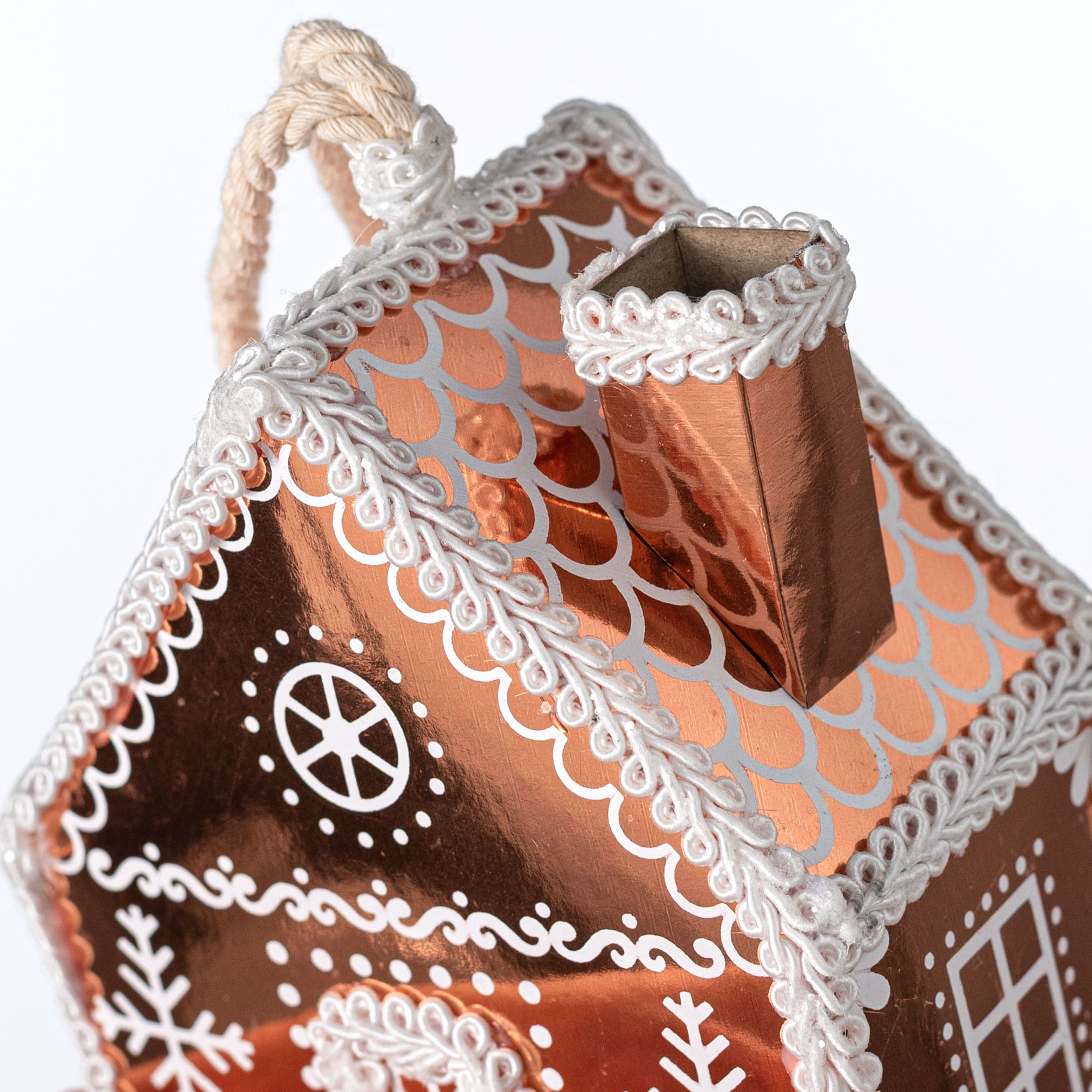 5" Metallic Gingerbread House Ornament