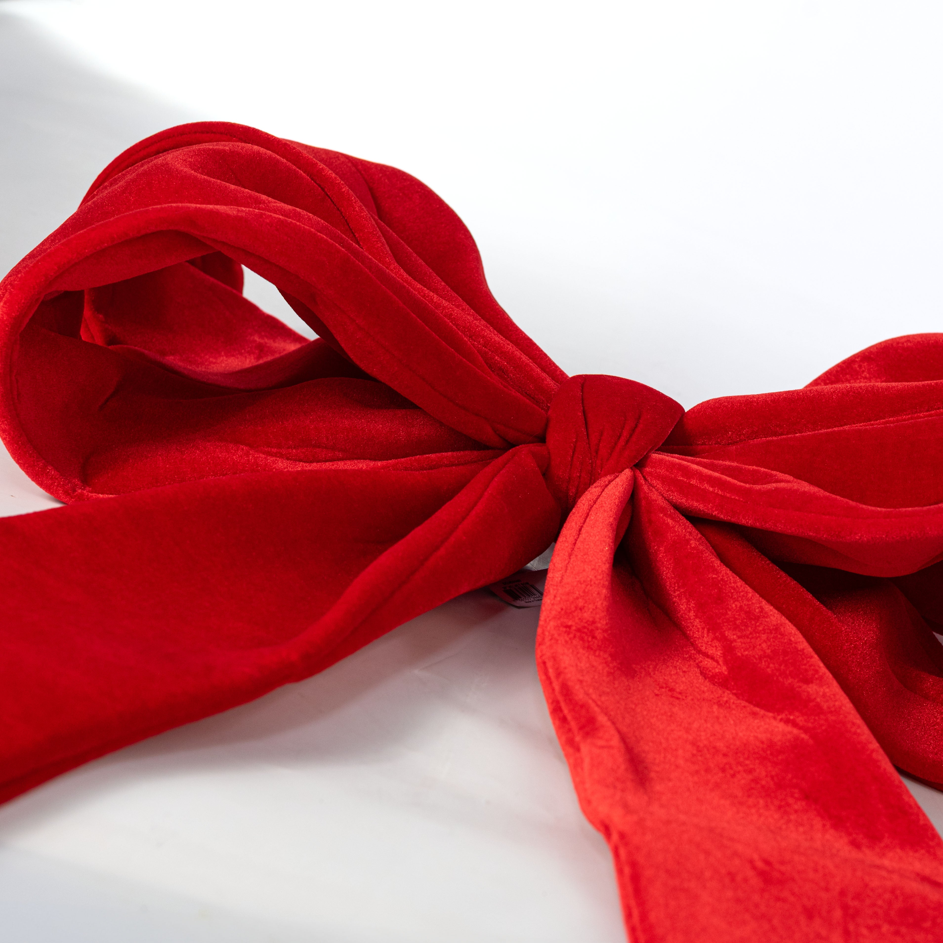 39" Oversized Velvet Bow: Red