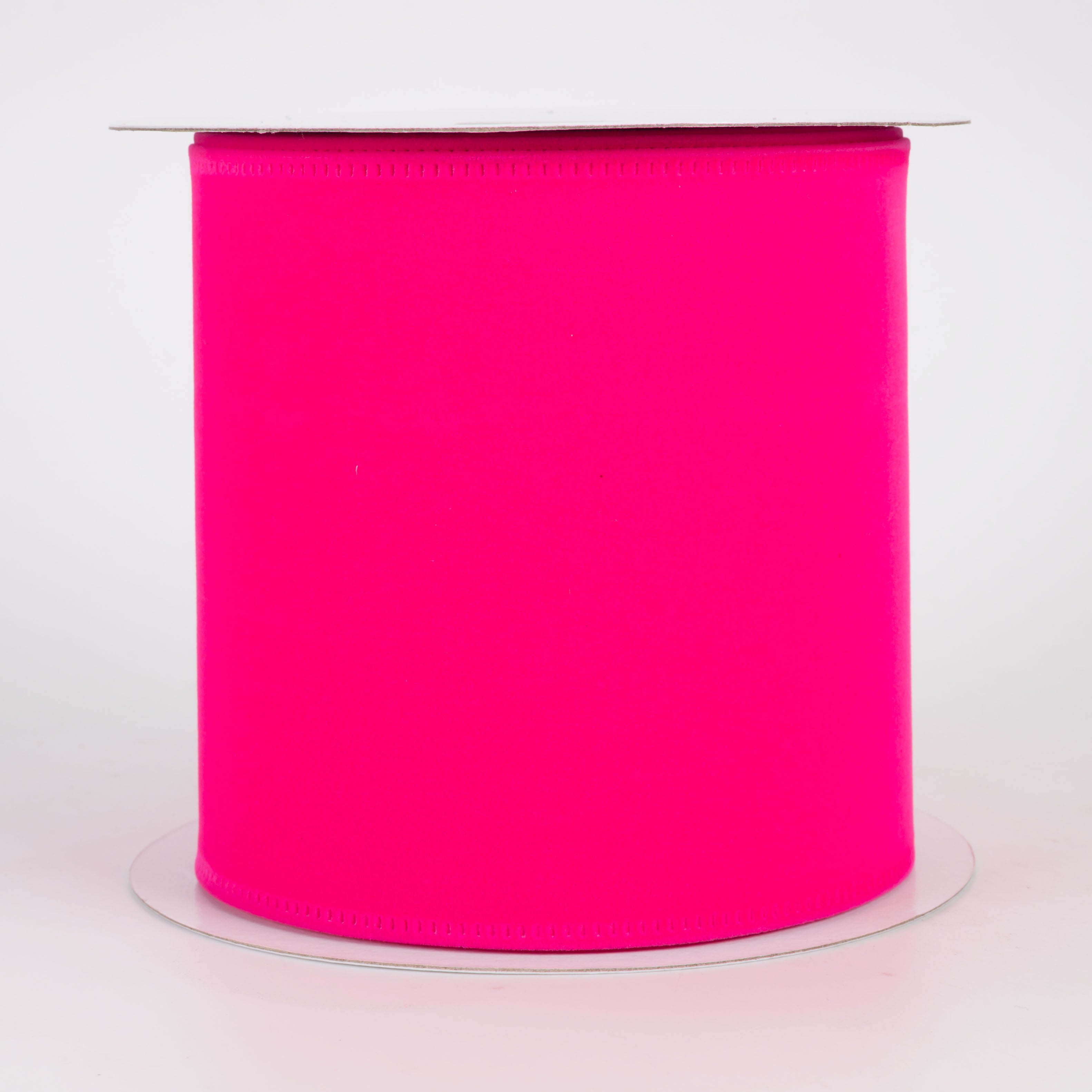 4" Value Velvet Ribbon: Neon Hot Pink (10 Yards)