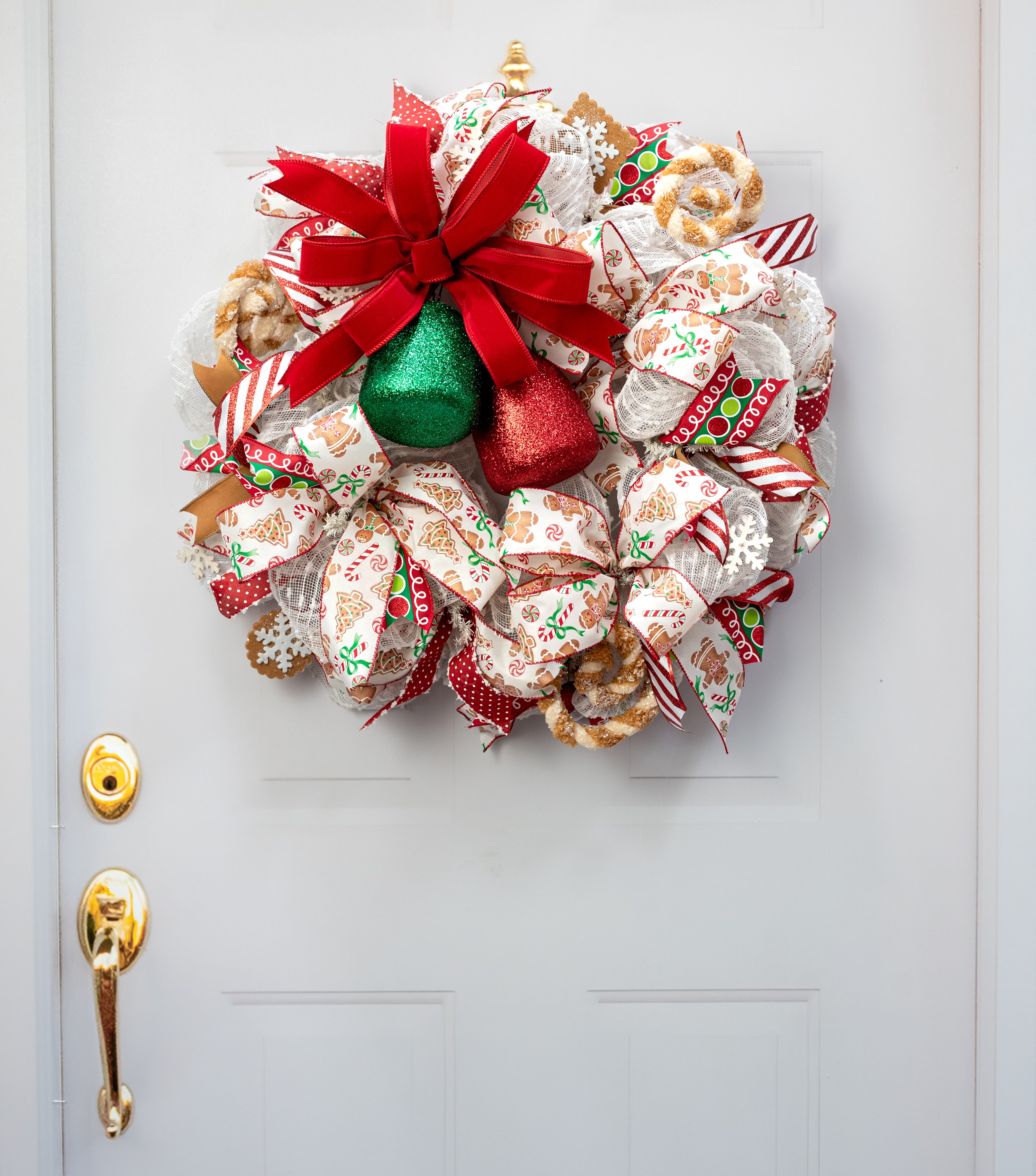 5" Glitter Gumdrop Ornament: Metallic Emerald Green