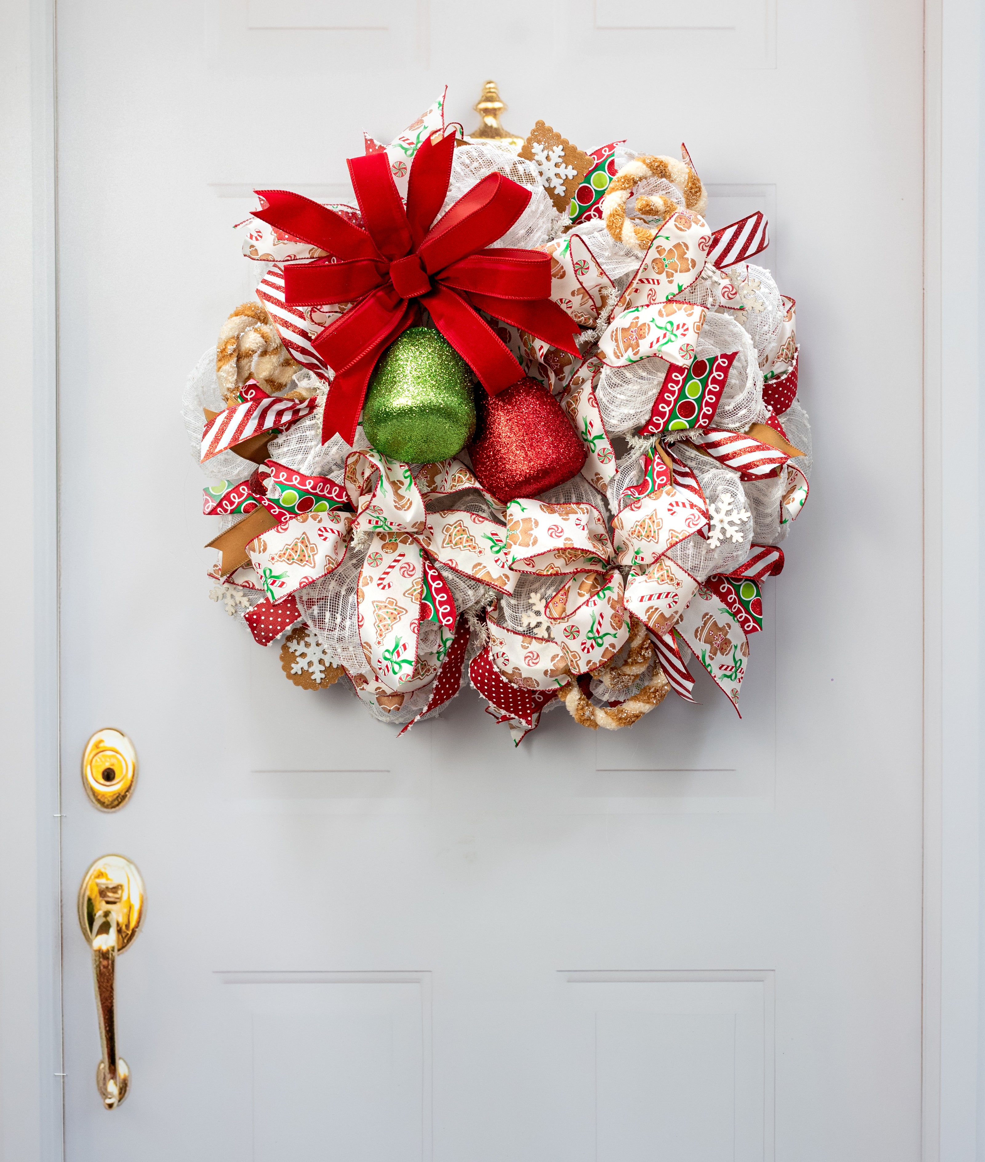5" Glitter Gumdrop Ornament: Metallic Lime Green