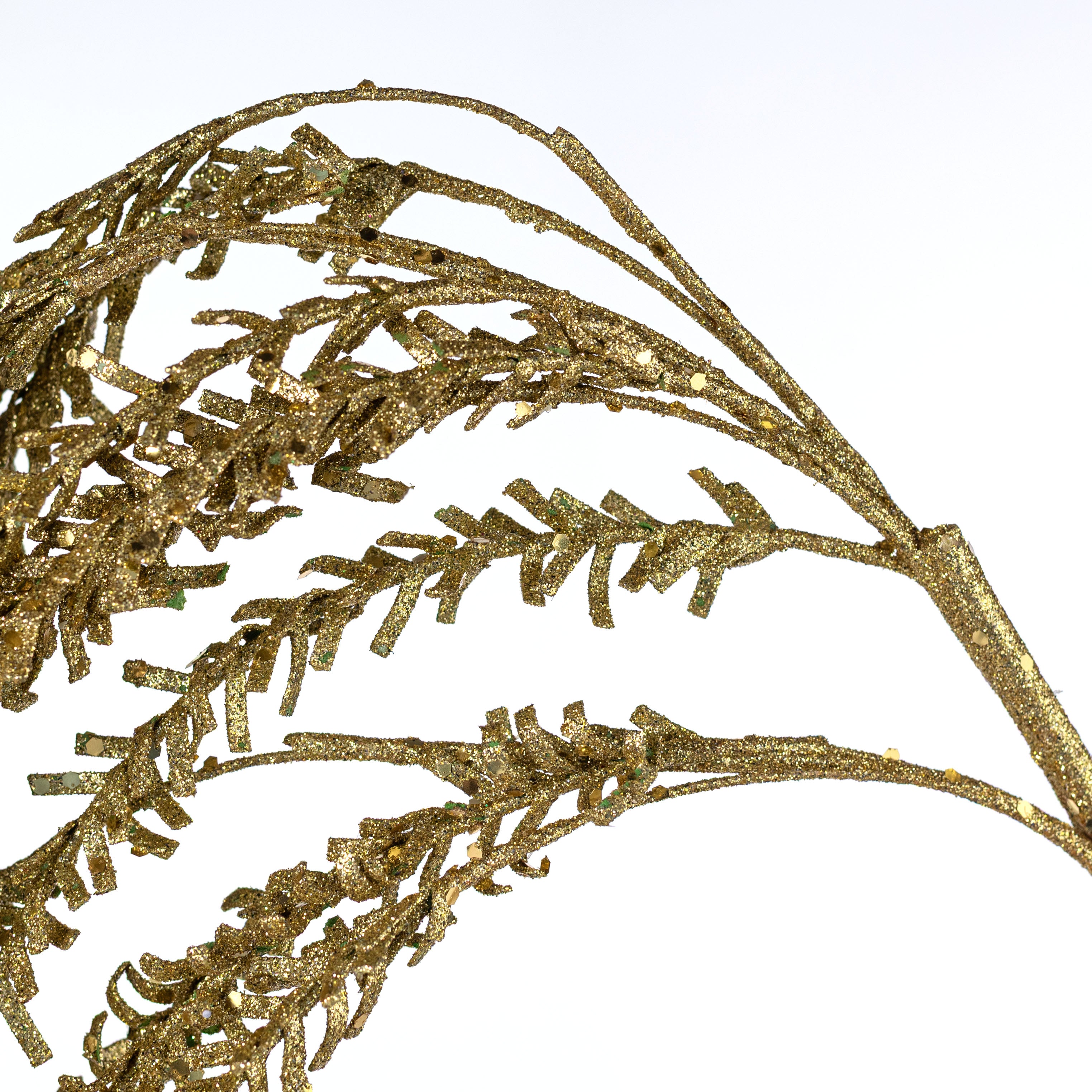 48" Glittered Pine Hanging Spray: Gold