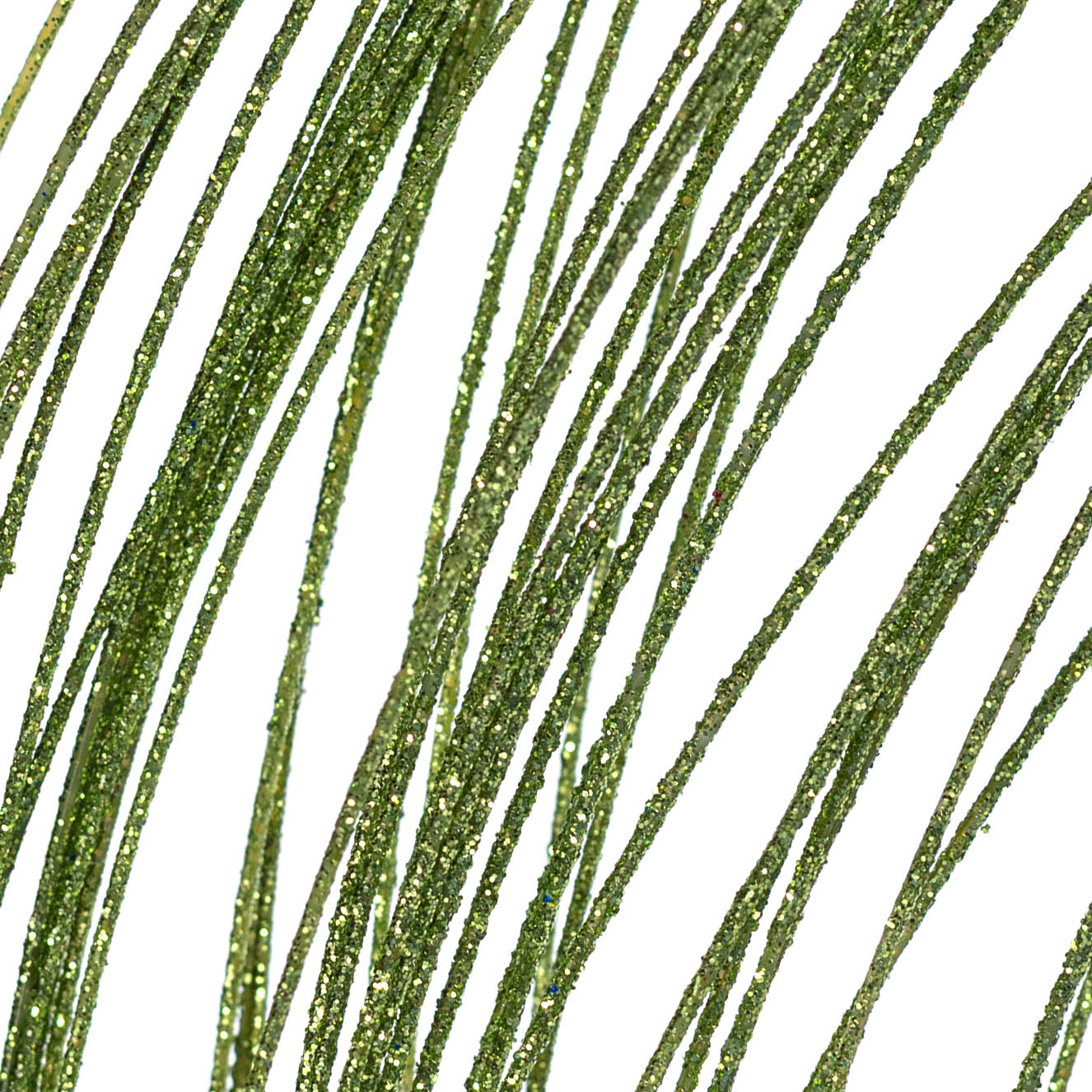 55" Glitter Fishline Hanging Spray: Lime Green