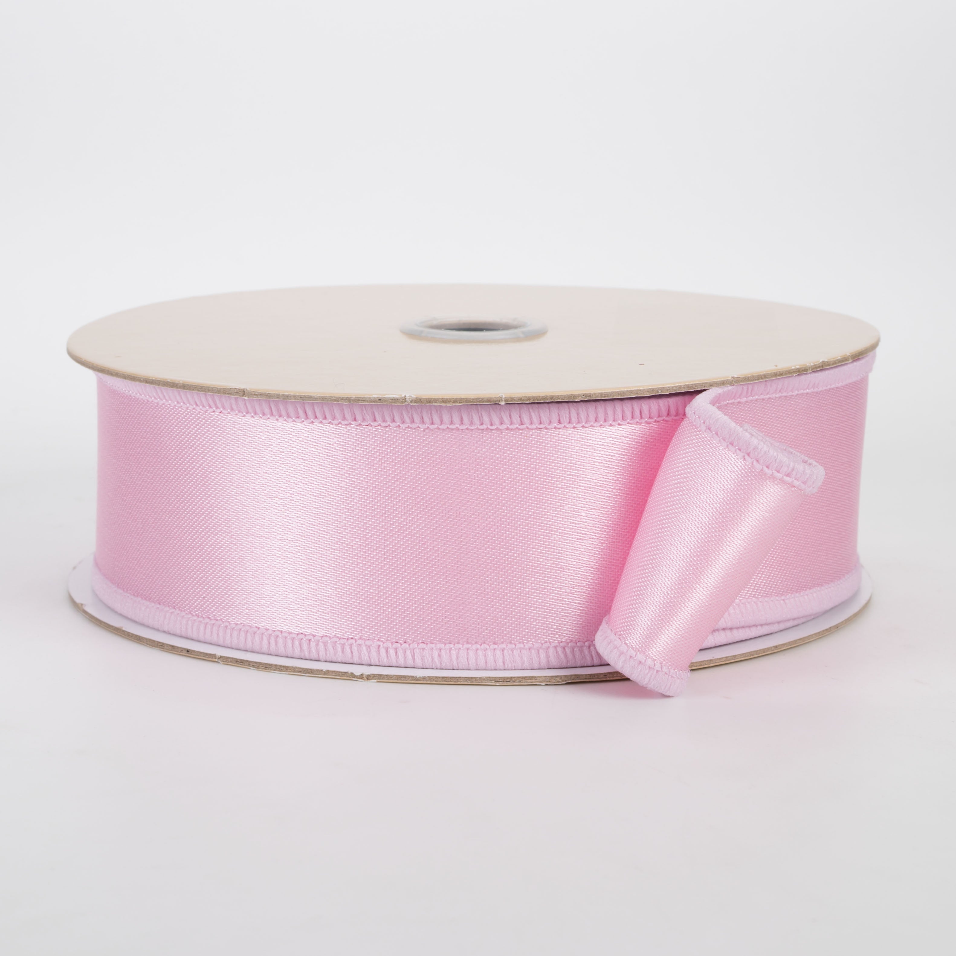 1.5" Double Sided Fused Satin Ribbon: Pink (10 Yards)