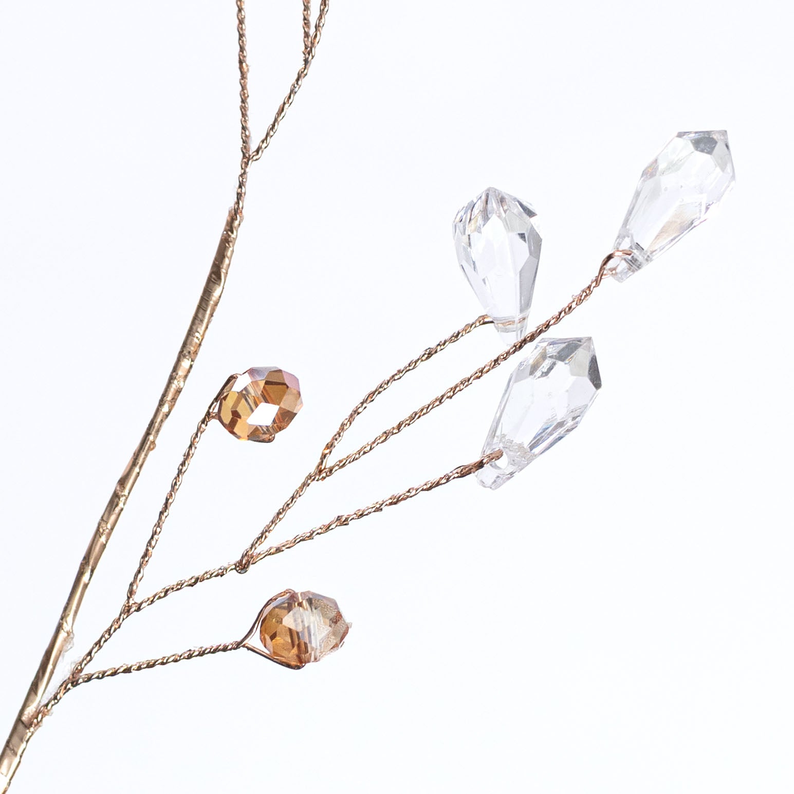 48" Crystal Acrylic Jewel Garland: Clear & Gold