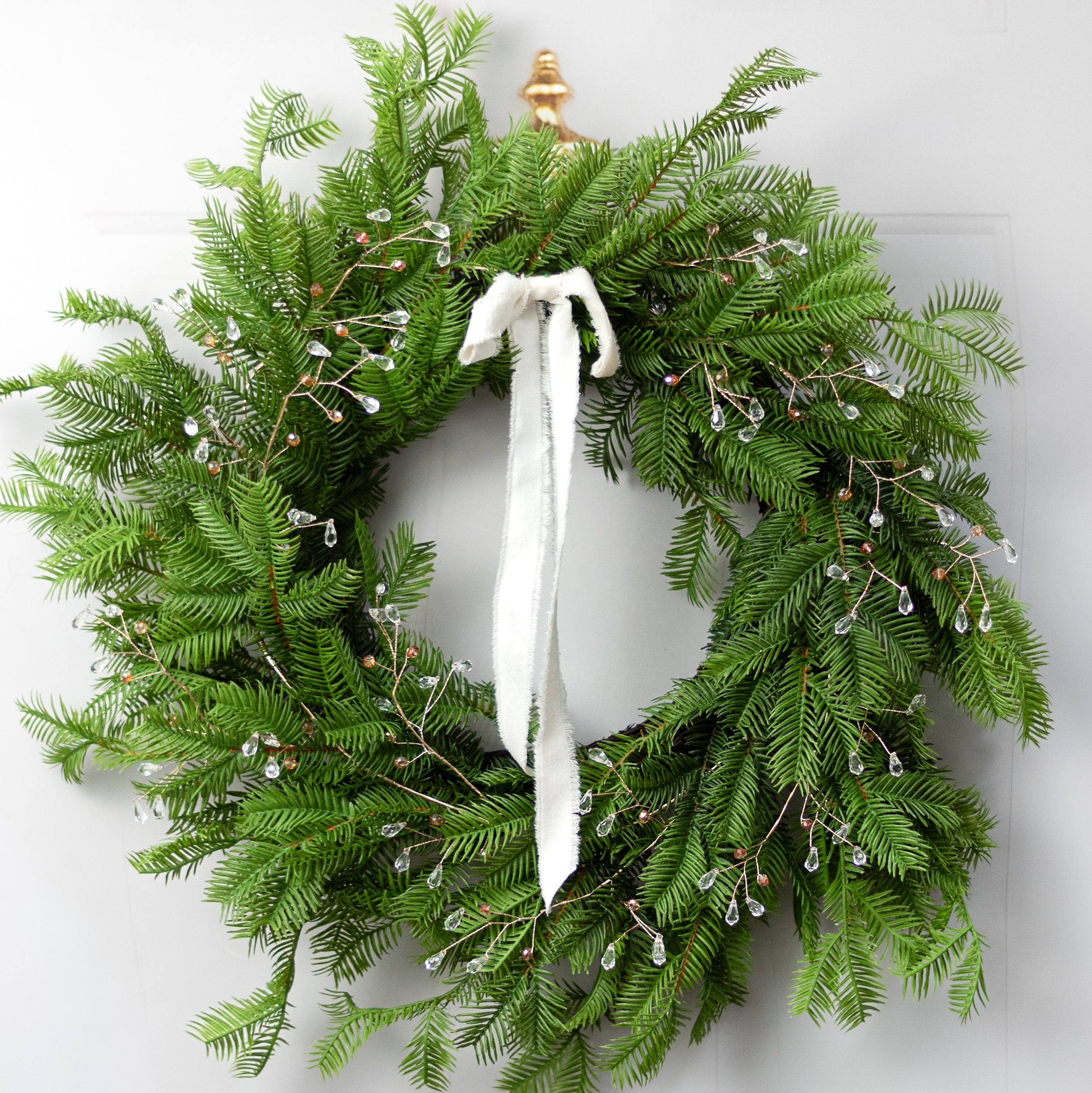 48" Crystal Acrylic Jewel Garland: Clear & Gold