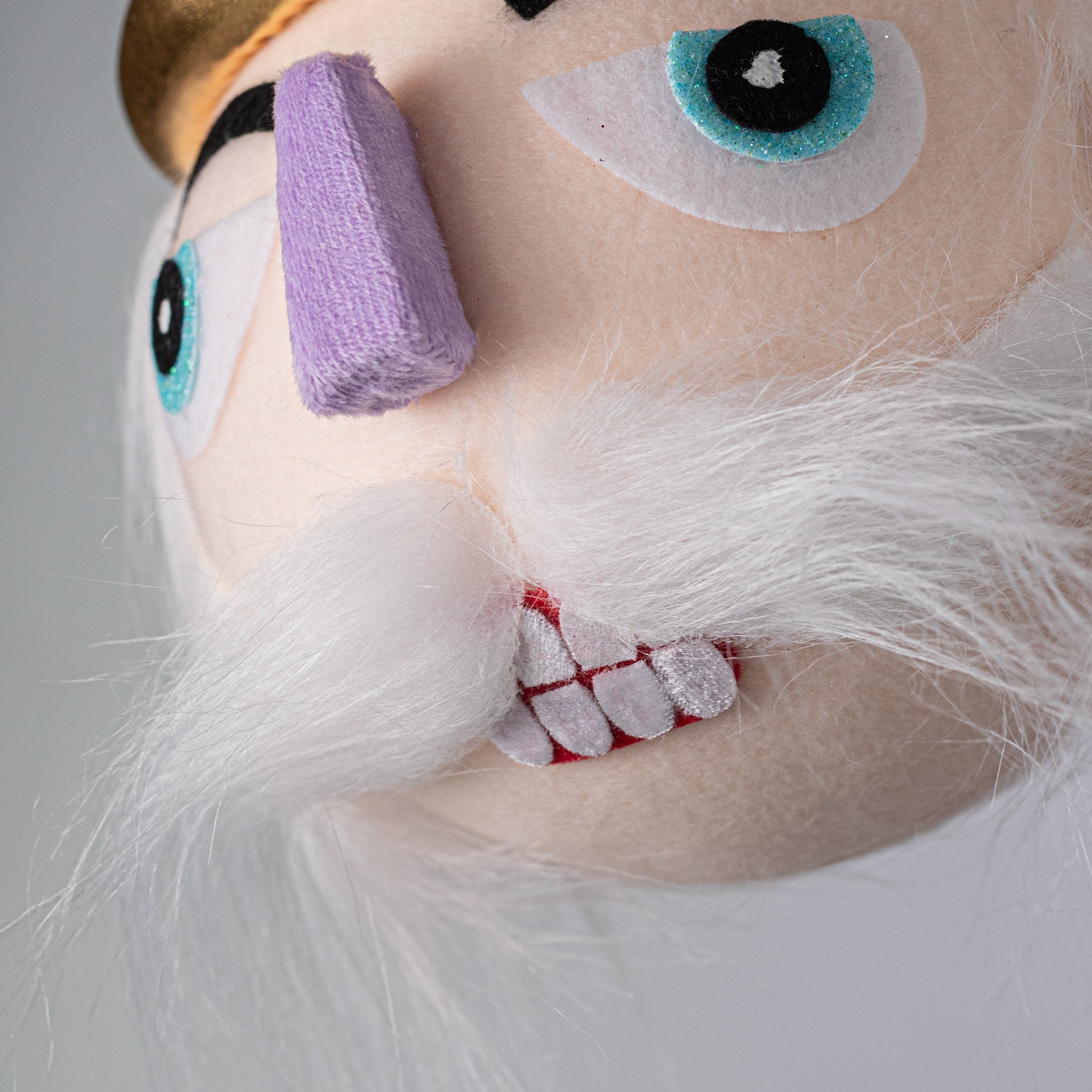12" Nutcracker King Head Ornament: Pink & Lavender