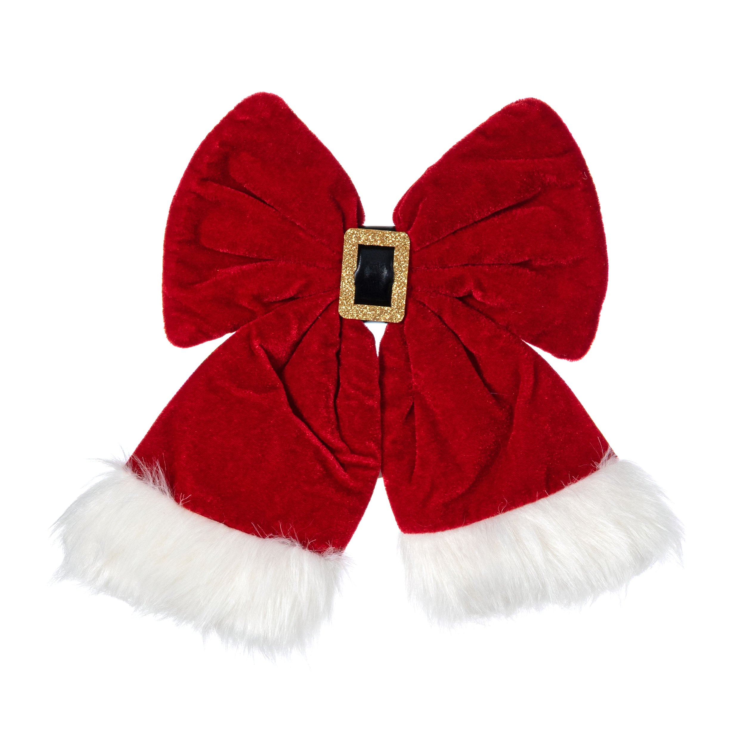 11" Santa Clause Bow Decoration