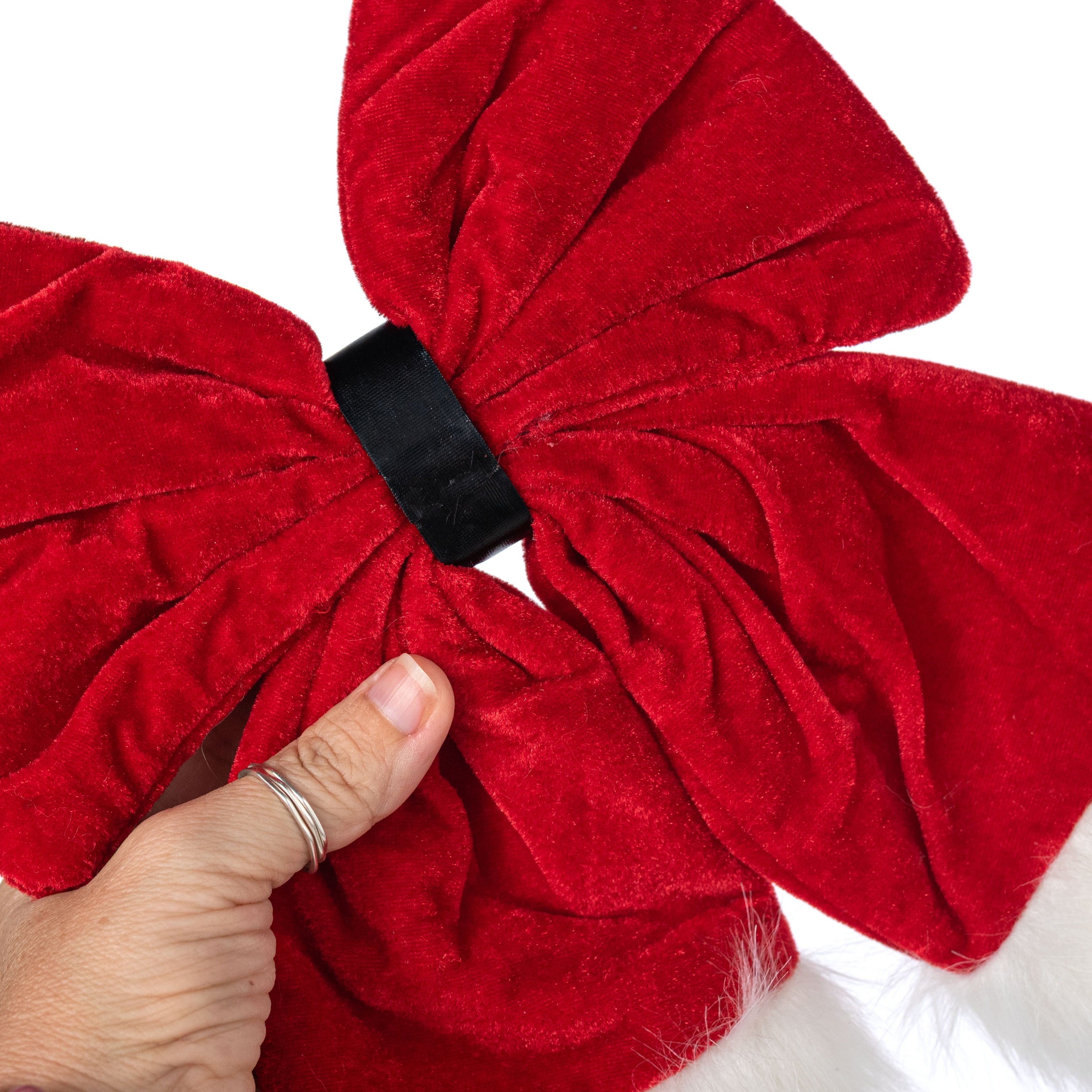 11" Santa Clause Bow Decoration