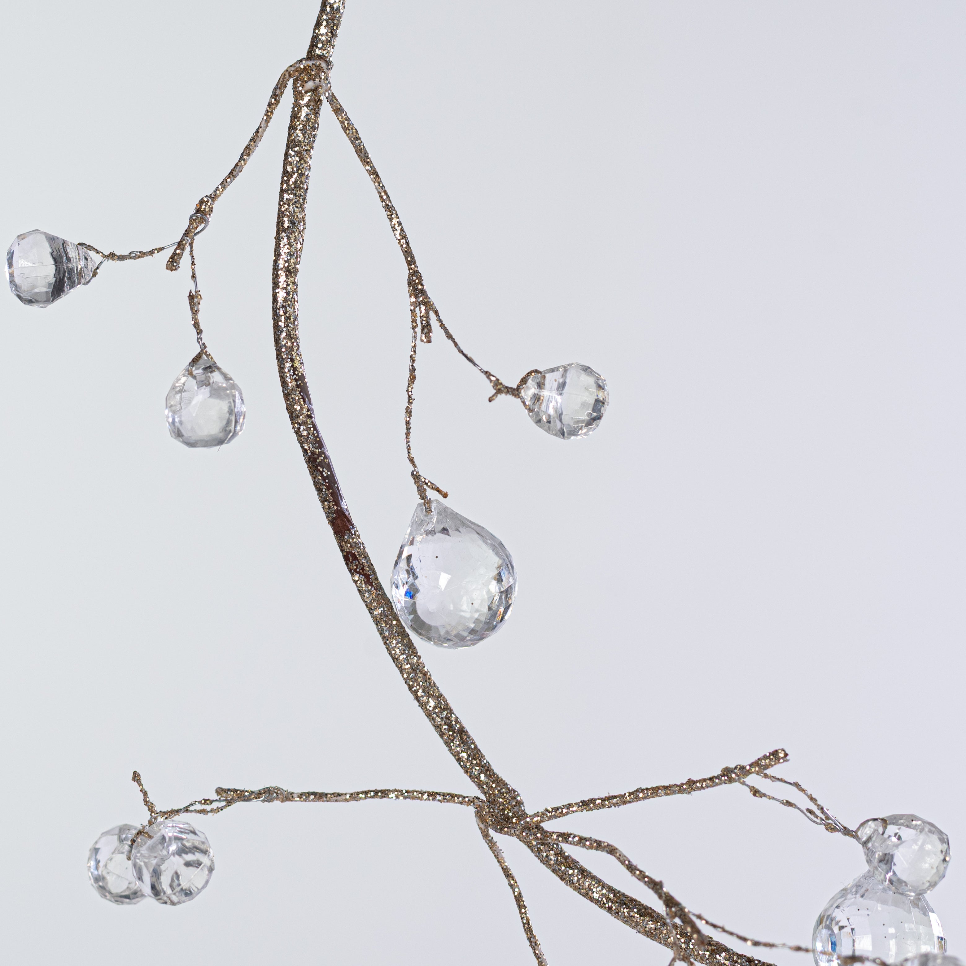 48" Acrylic Jewels Vine Garland: Champagne Gold & Clear