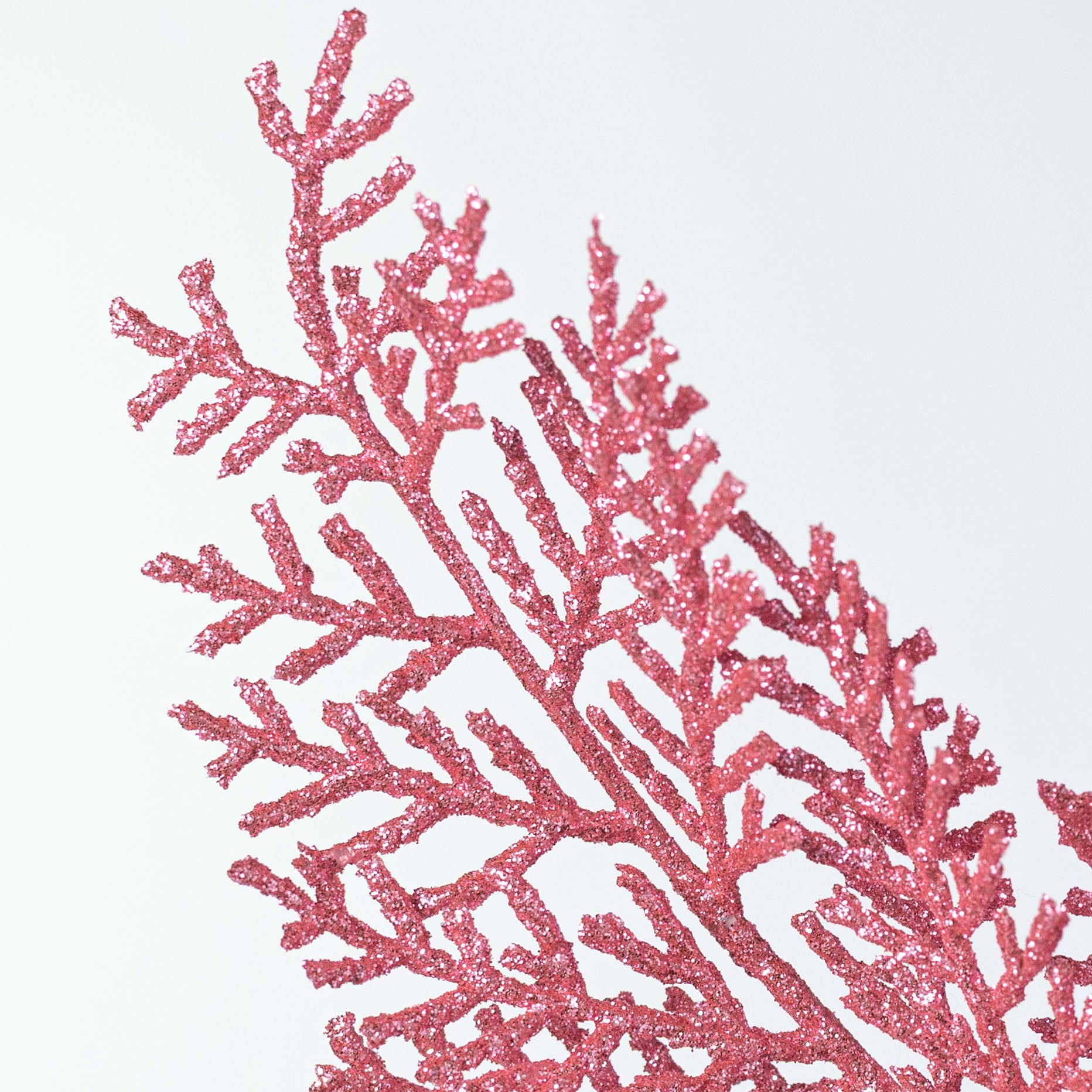 29" Glittered Fern Spray: Pink