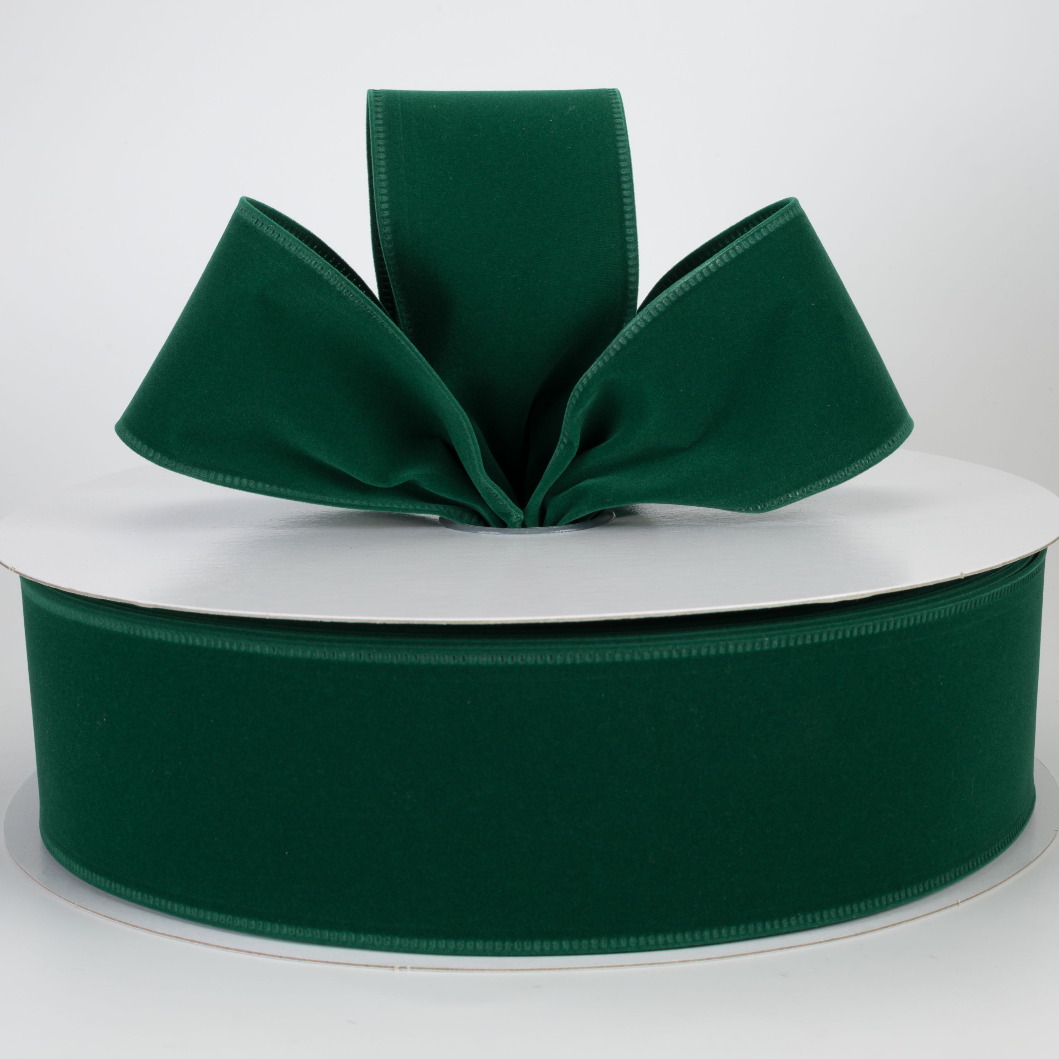 2.5" Value Velvet Ribbon: Emerald Green (50 Yards)